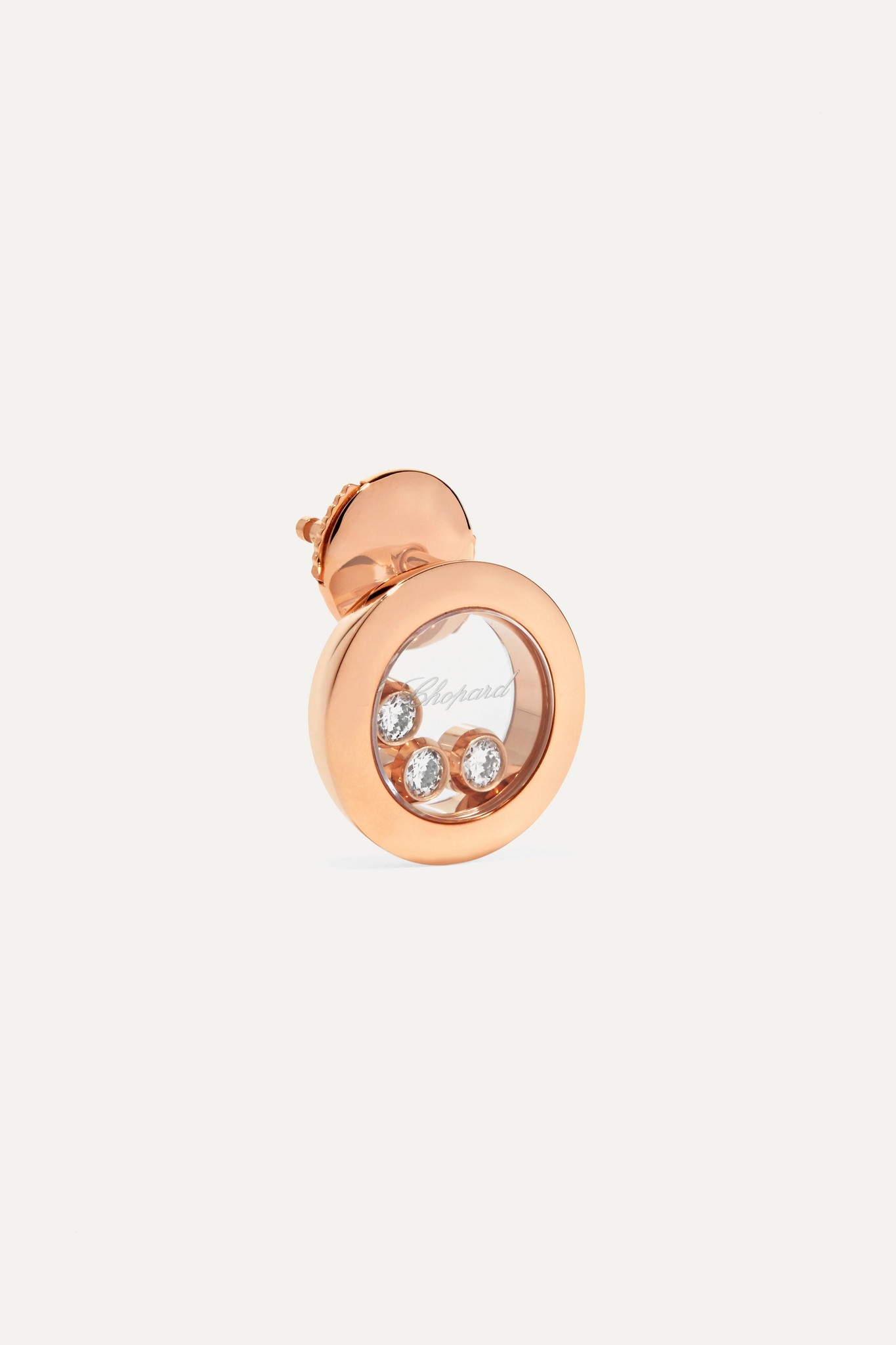 Happy Diamonds 18-karat rose gold diamond earrings - 3