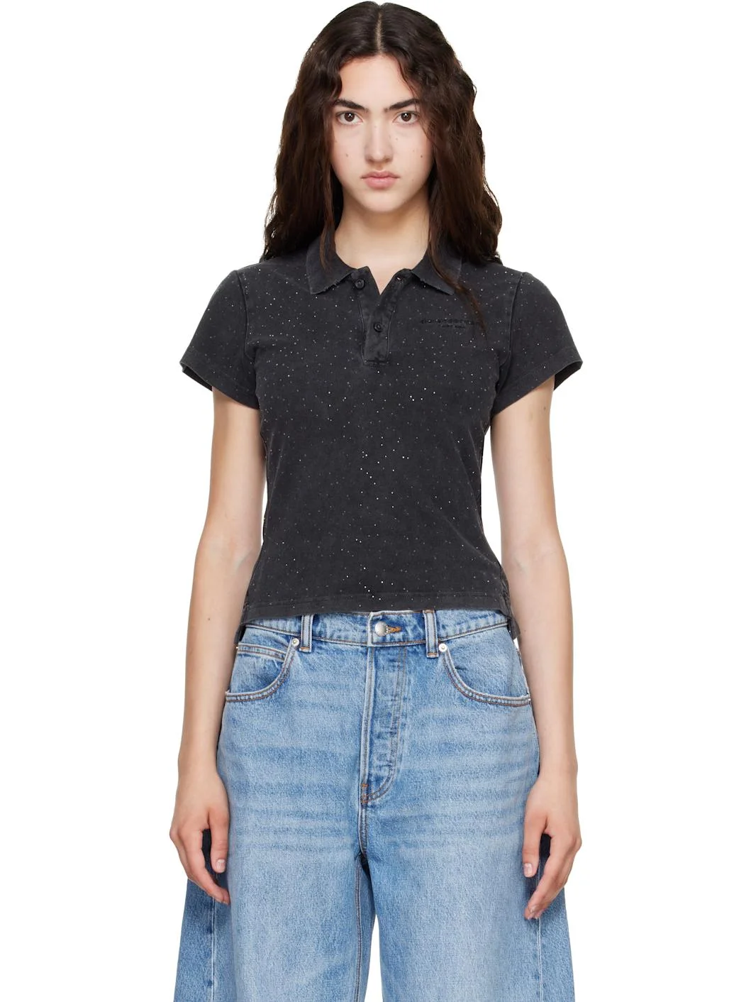 Black Shrunken Polo - 1