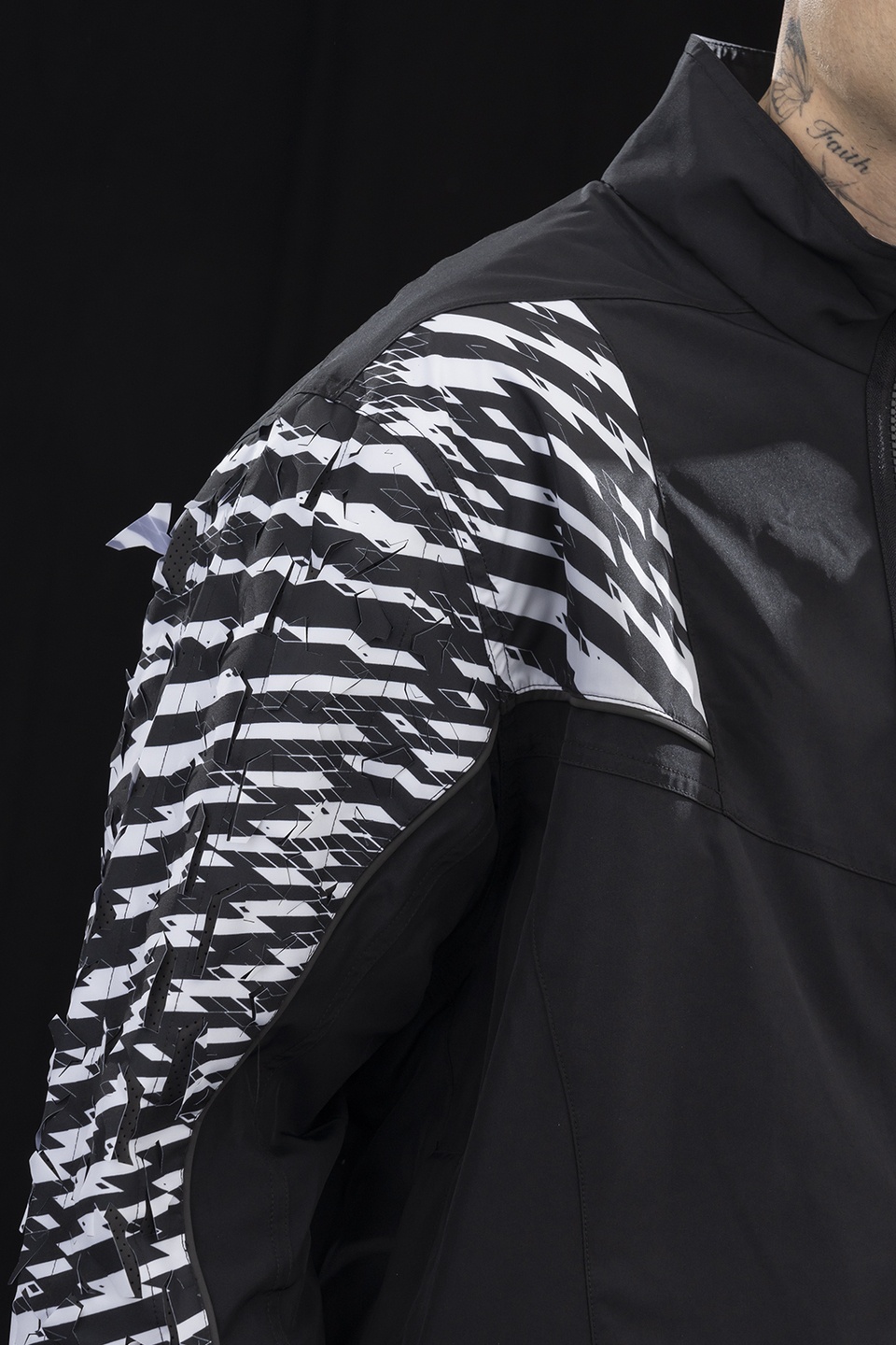 GGG-J2-011 Nike® Acronym® Track Jacket Woven Black/Black/White/Black - 17