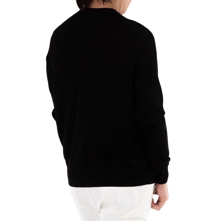 Alexander Mcqueen Men's Black Inverted Skull-Embroidered Sweater - 5