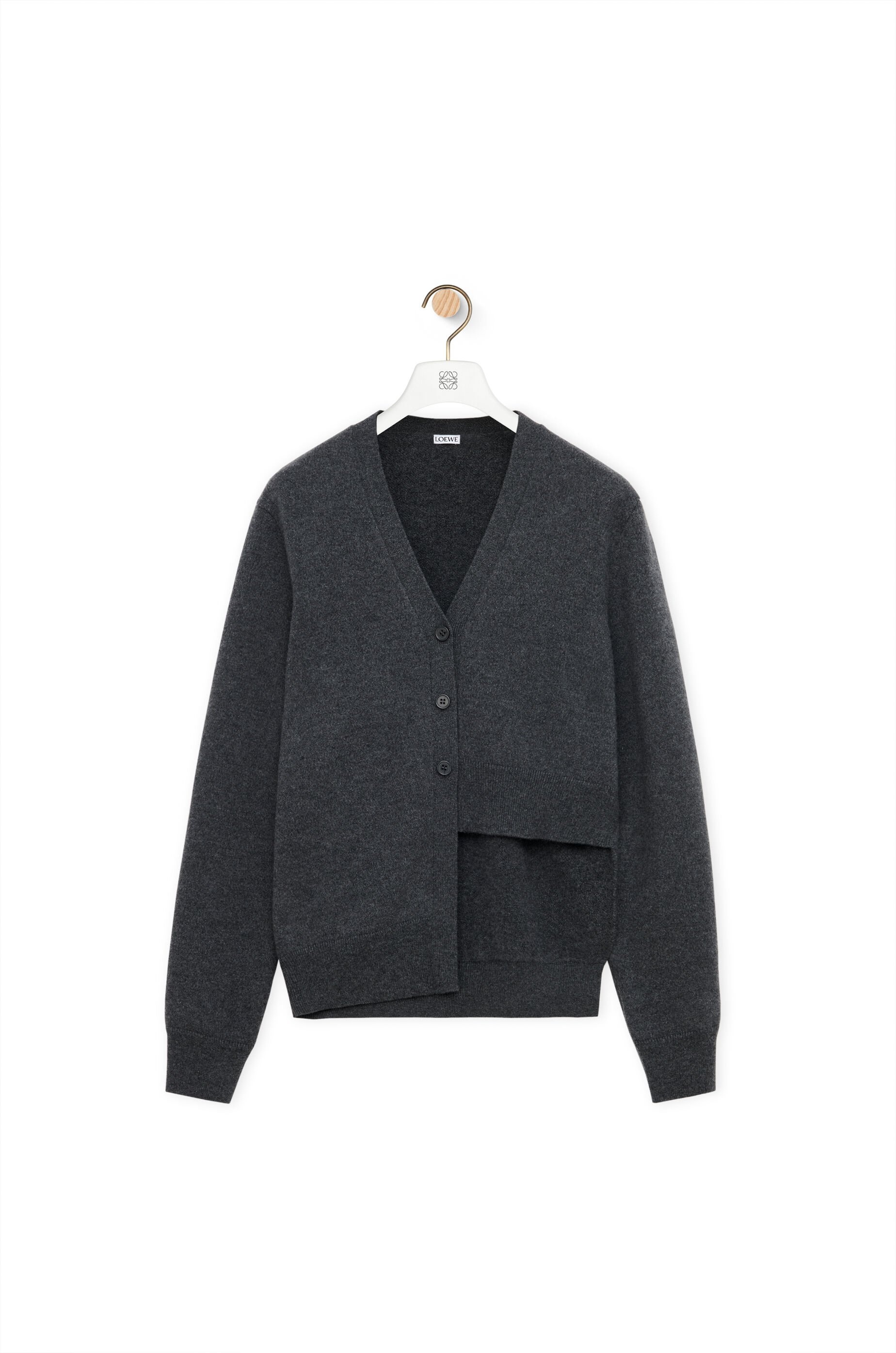 Asymmetric cardigan in cashmere - 1