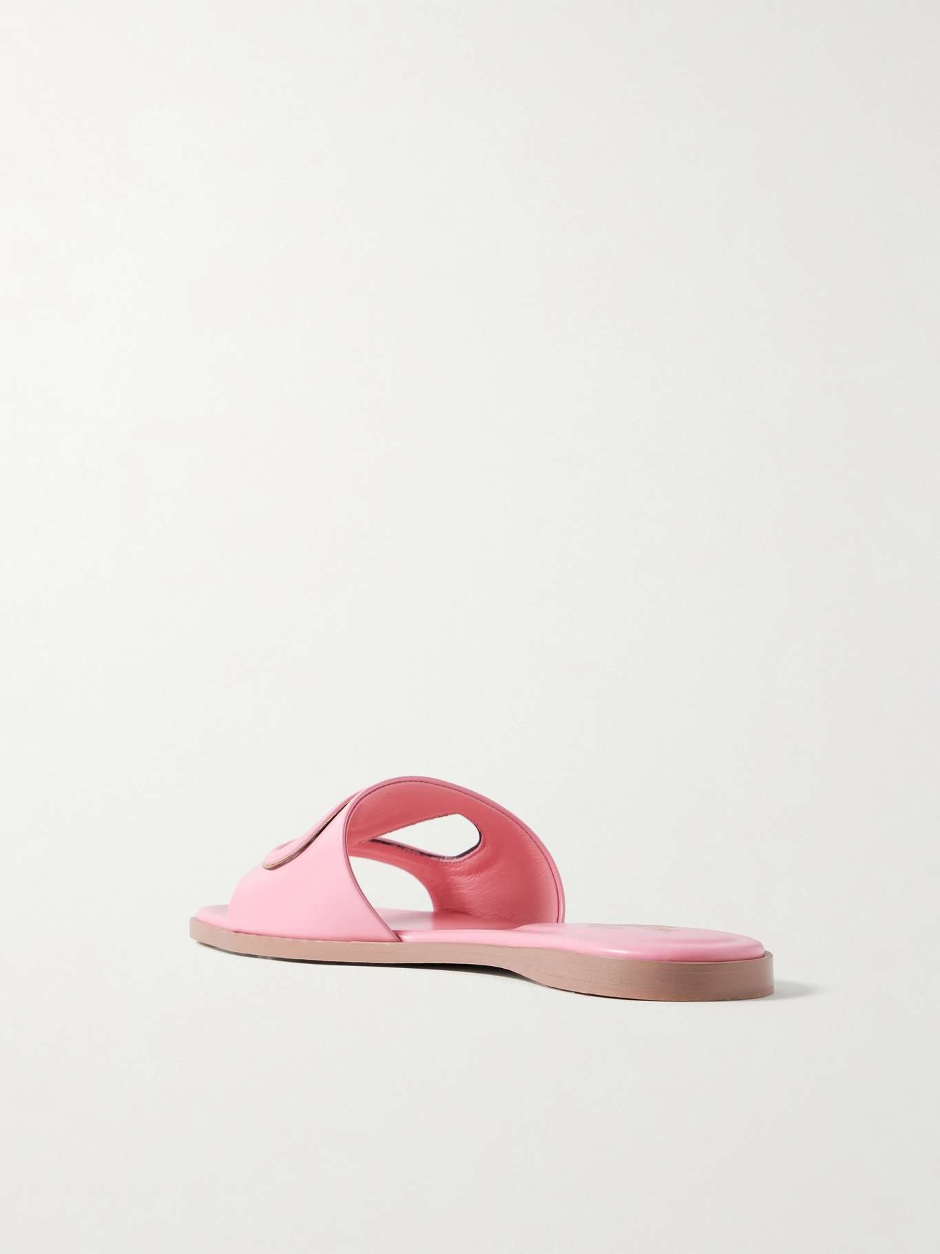 VLOGO cutout leather slides - 4