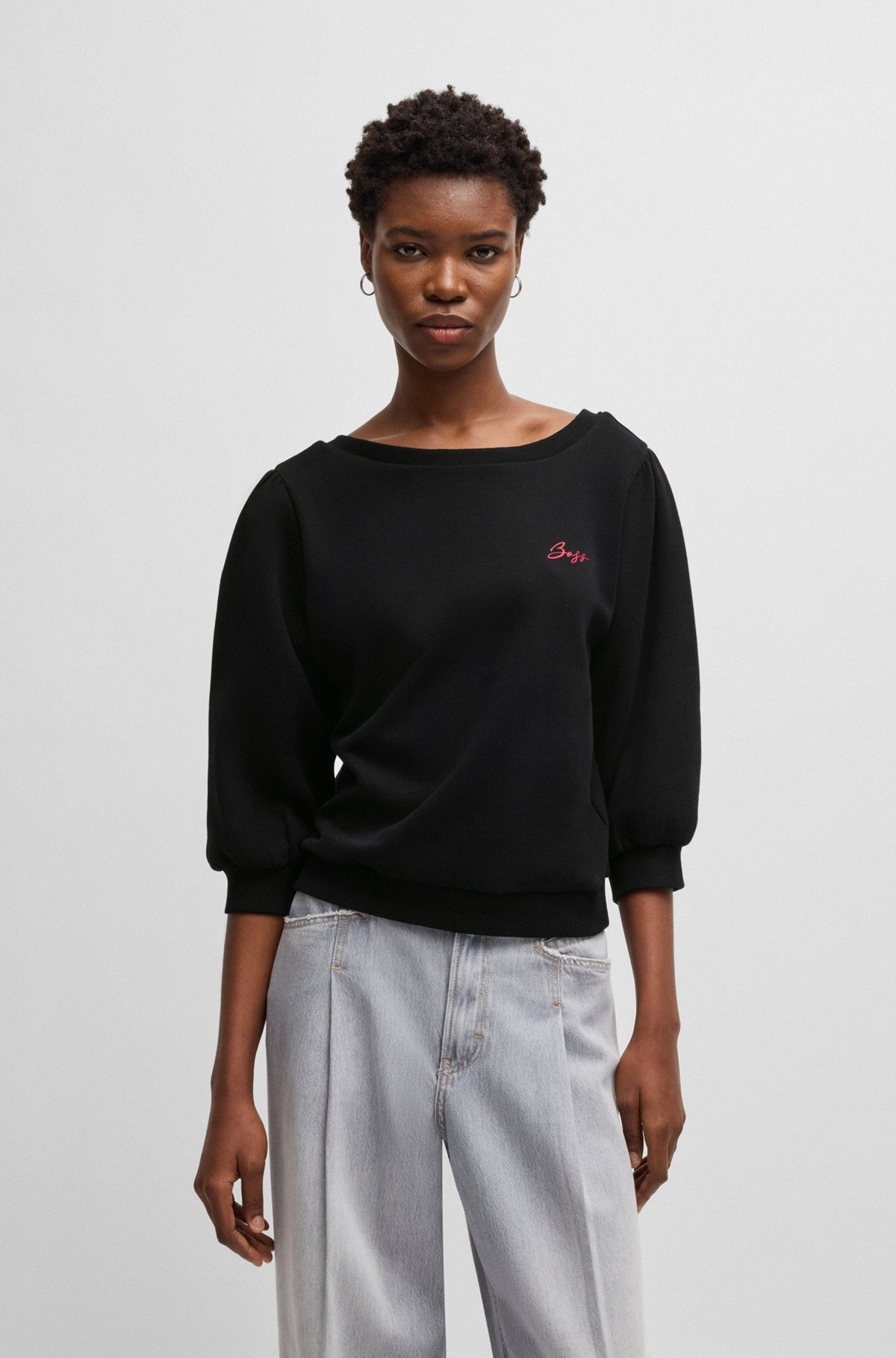 COTTON-TERRY SWEATSHIRT WITH LOGO DETAIL - 2