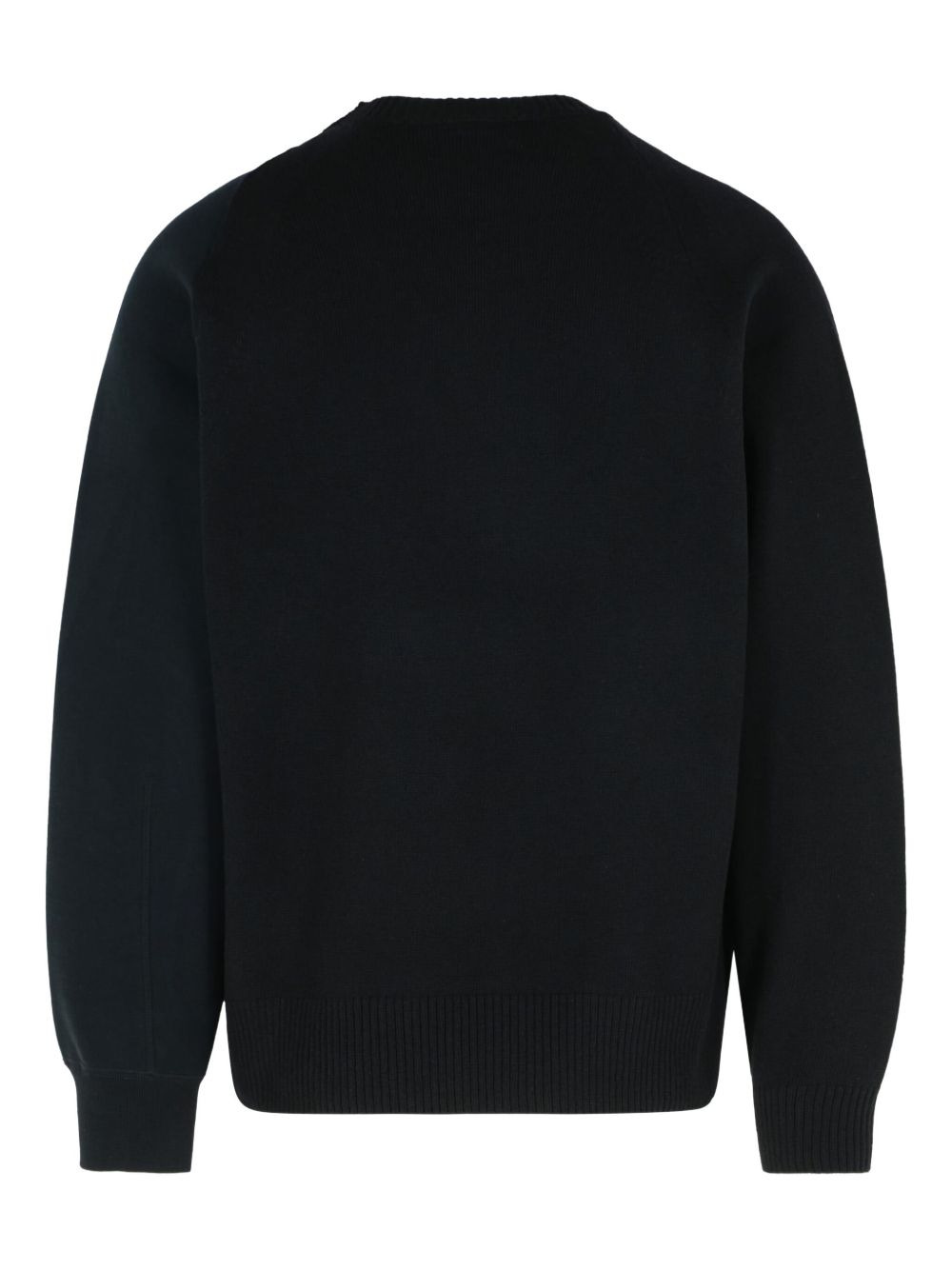wool cotton panel sweatshirt - 2