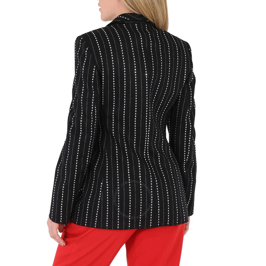 Emporio Armani Ladies Luxury Black Jacket, Brand Size 42 (US Size 8) - 6