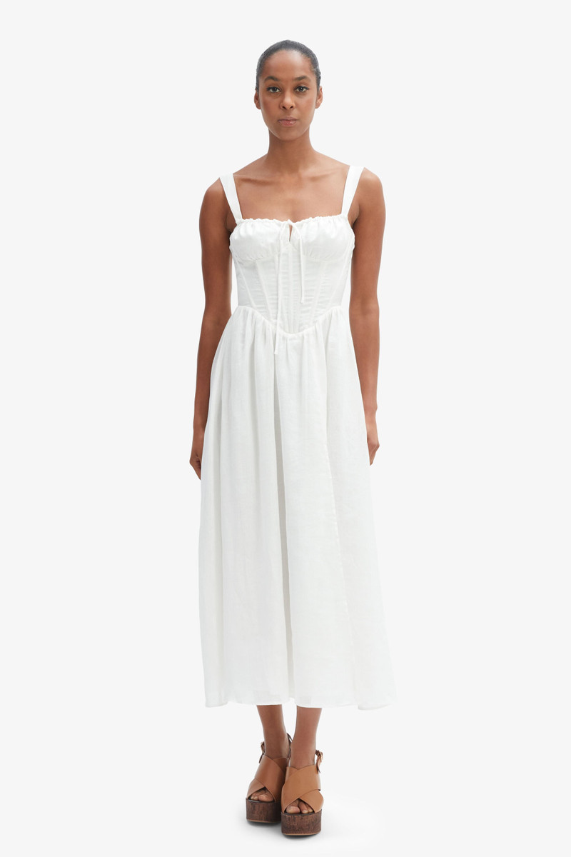 BARDOT Esra Midi Dress In Orchid White outlook