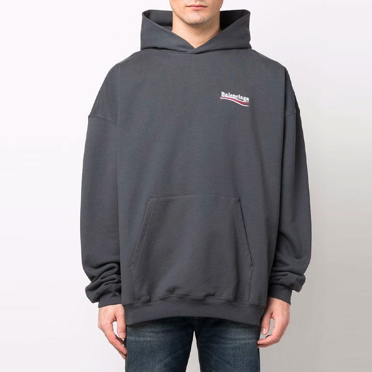 Balenciaga Political Campaign Hoodie 'Grey' 620973TKVI91366 - 4