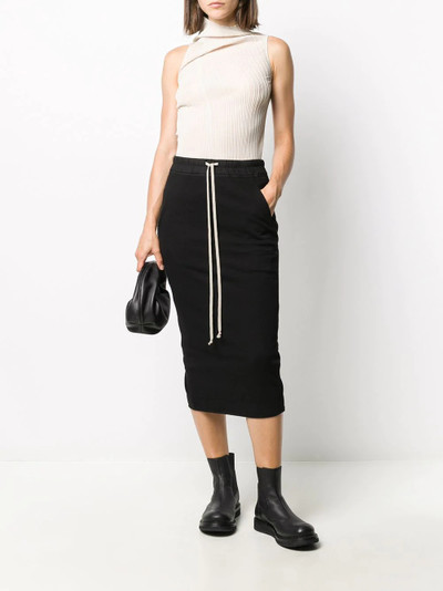 Rick Owens DRKSHDW fitted midi skirt  outlook