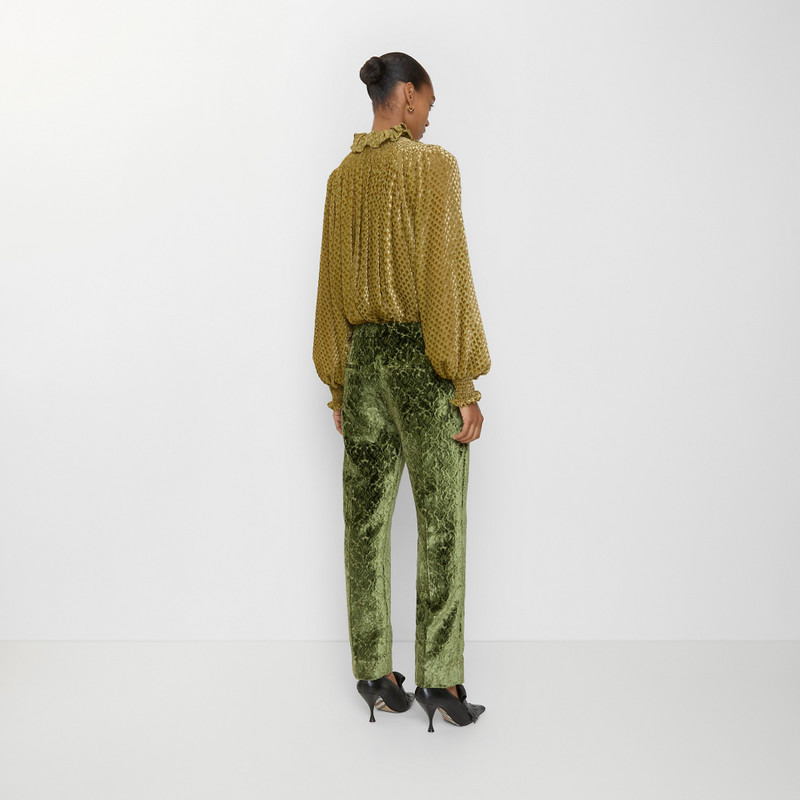 Baroque Velvet Tailored Trousers 3