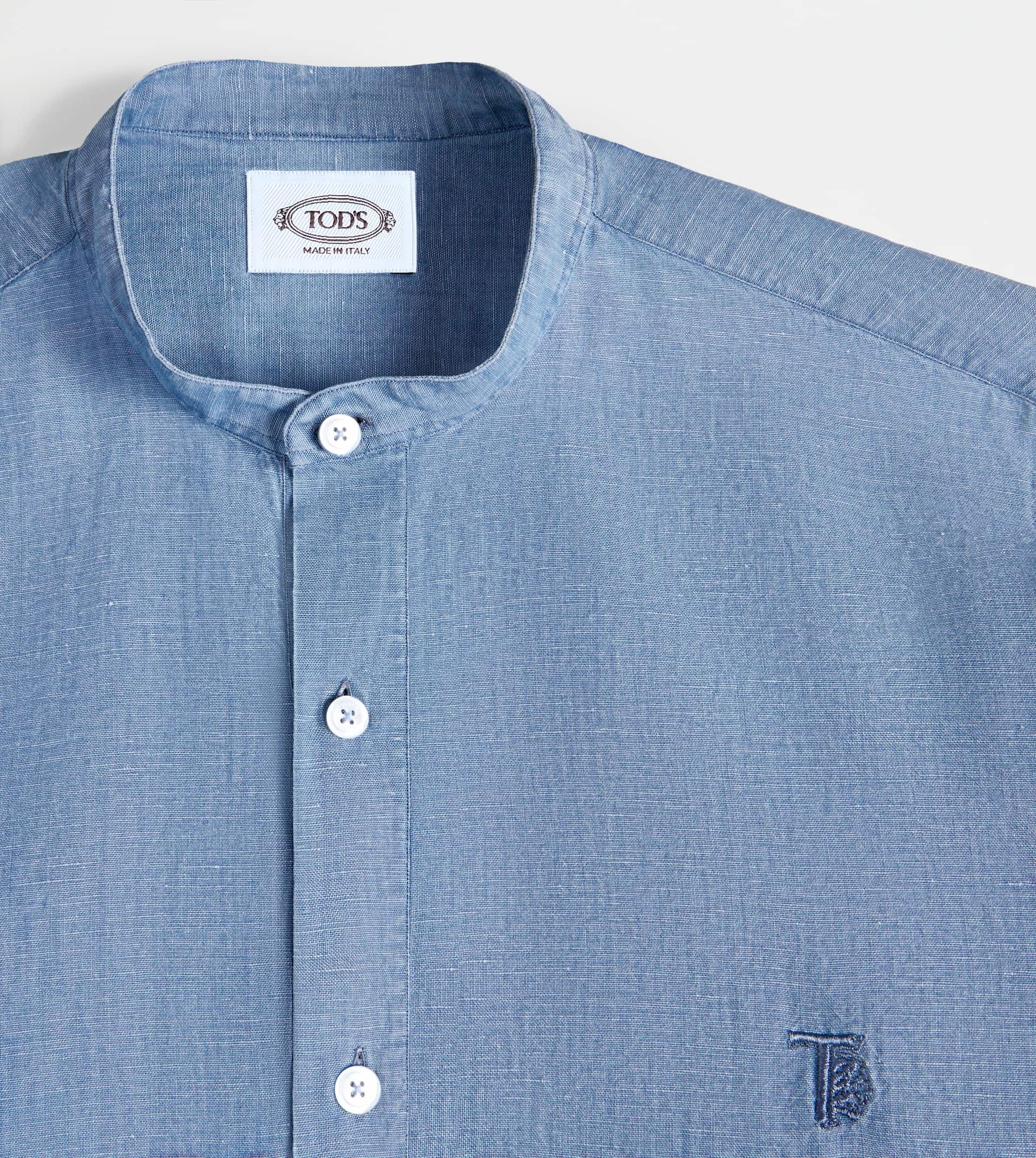 LINEN BLEND SHIRT - LIGHT BLUE - 2