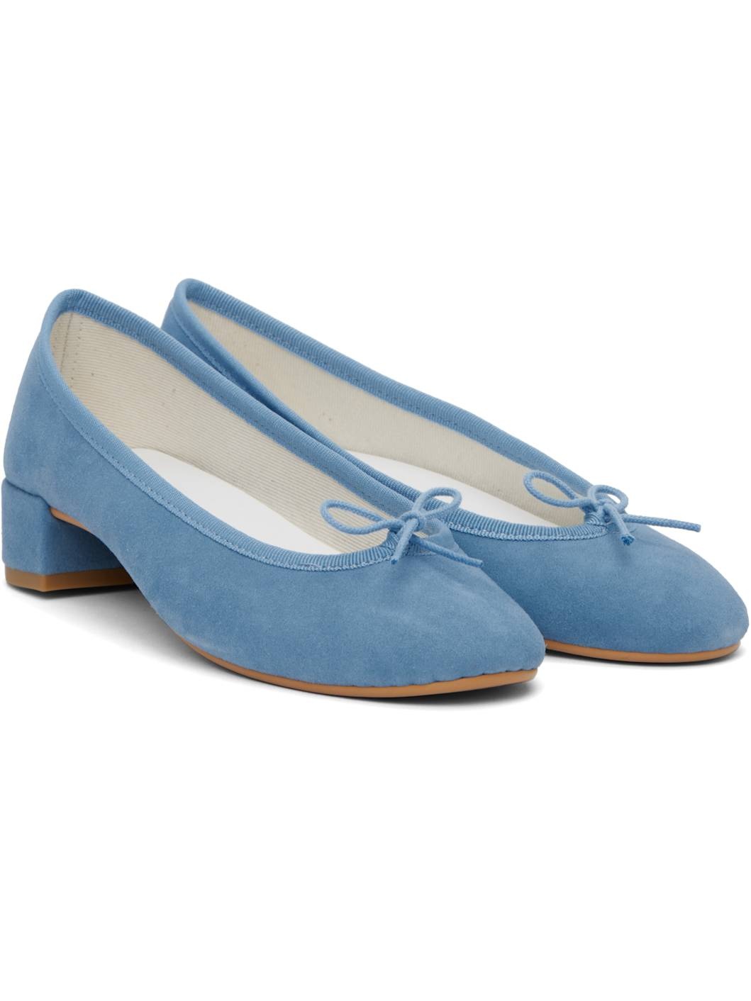 Blue Camille Rubber Sole Heels - 4