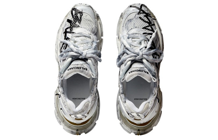 (WMNS) Balenciaga Runner Graffiti 'White' 677402W3RBQ9010 - 4