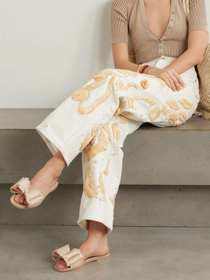 MACH & MACH Cadeau raffia slides outlook