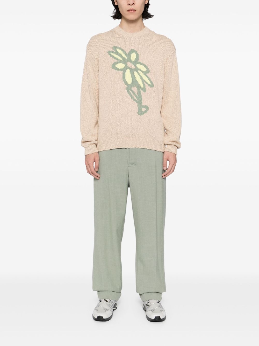 Abstract Daisy intarsia jumper - 2