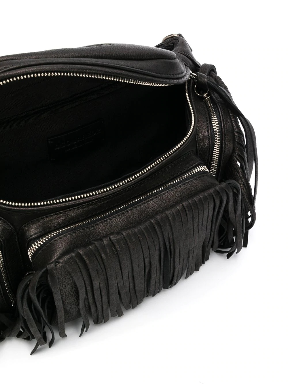 fringe front zip belt bag - 5