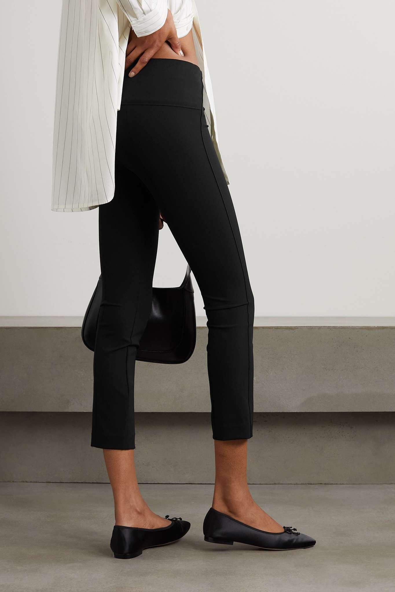 Cropped stretch-crepe skinny pants - 3