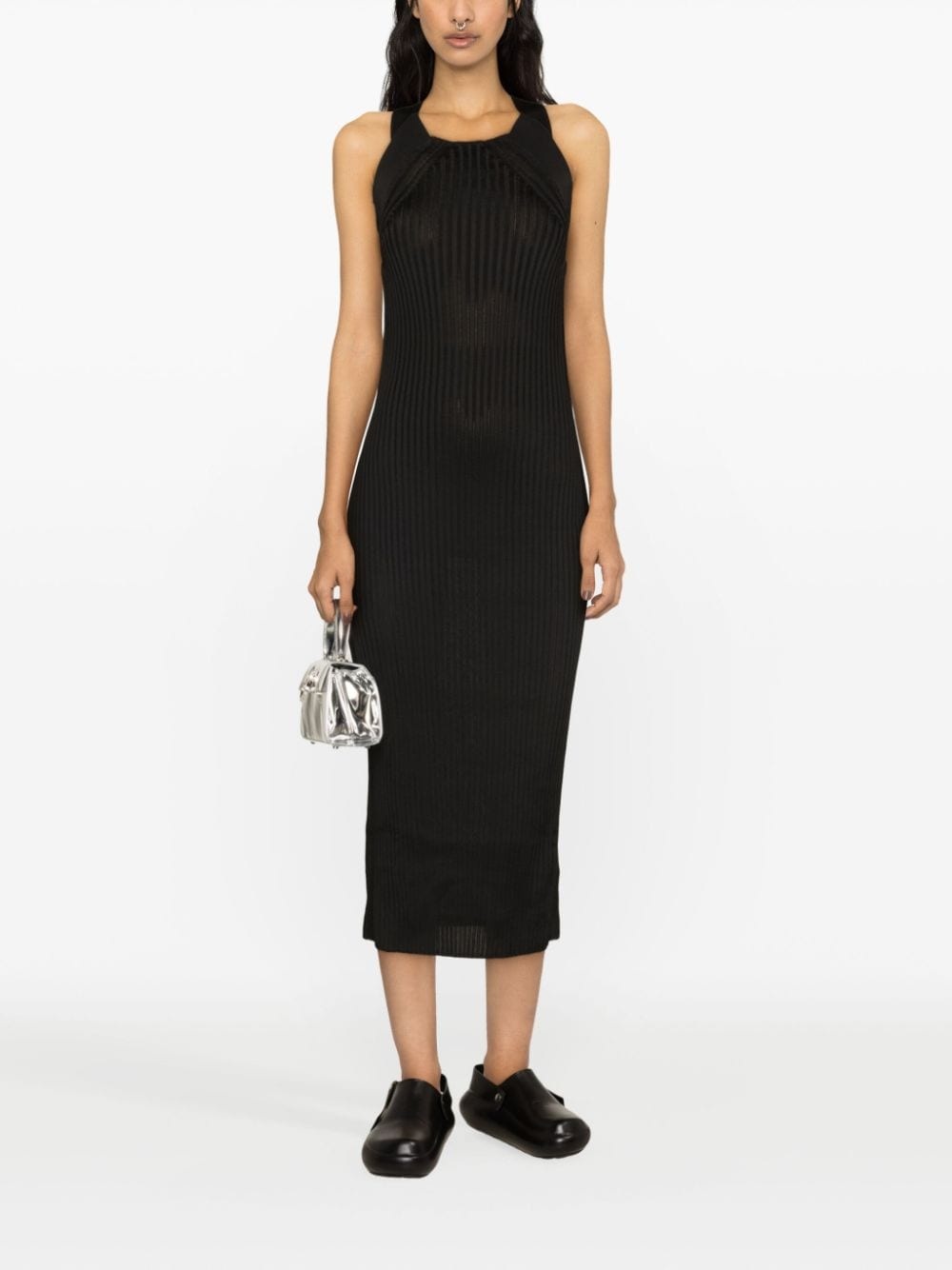 ribbed-knit midi dress - 2