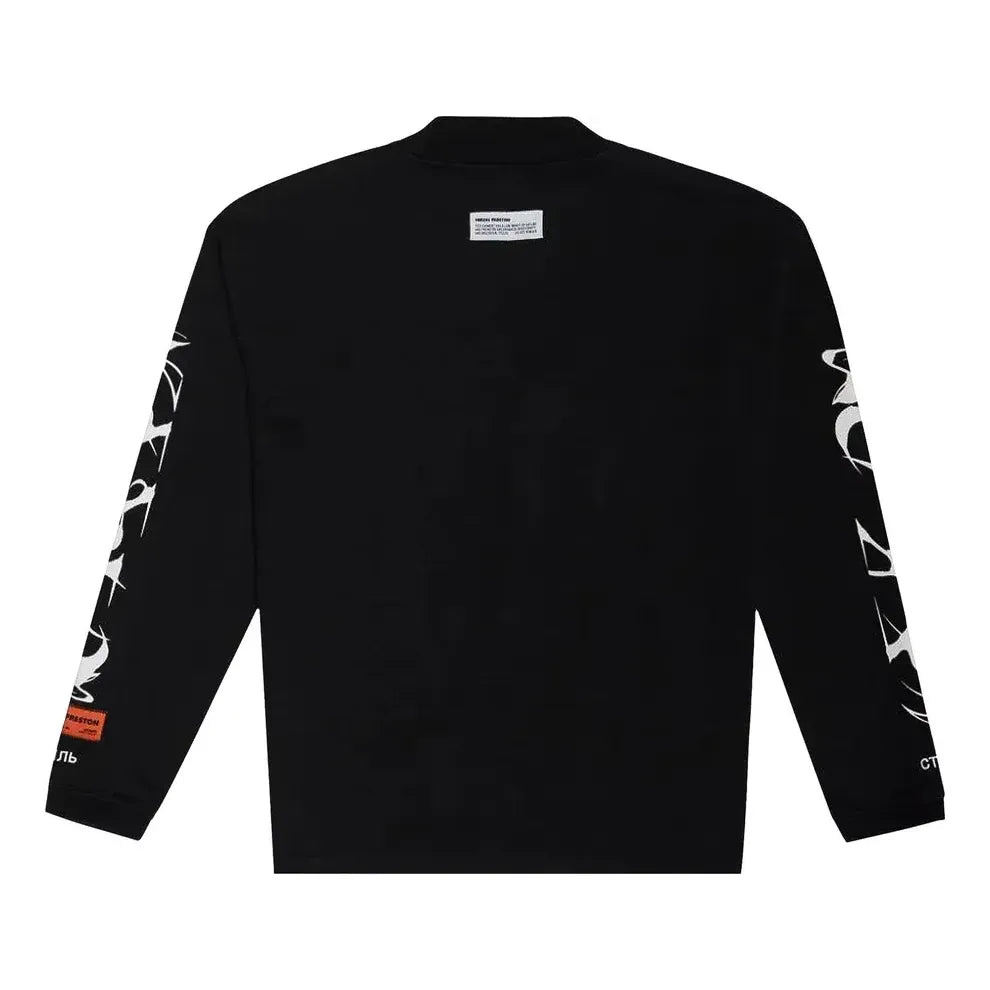 HERON PRESTON HP Brush Long-Sleeve Turtleneck T-shirt 'Black White' HMAB017F21JER001-1001 - 2