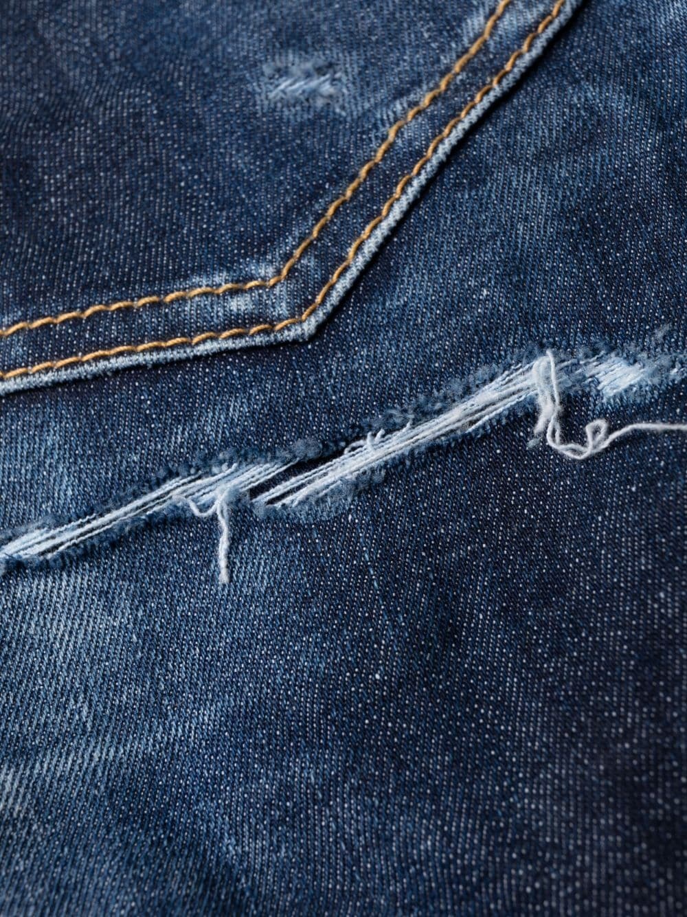 distressed-effect high-waisted jeans - 7