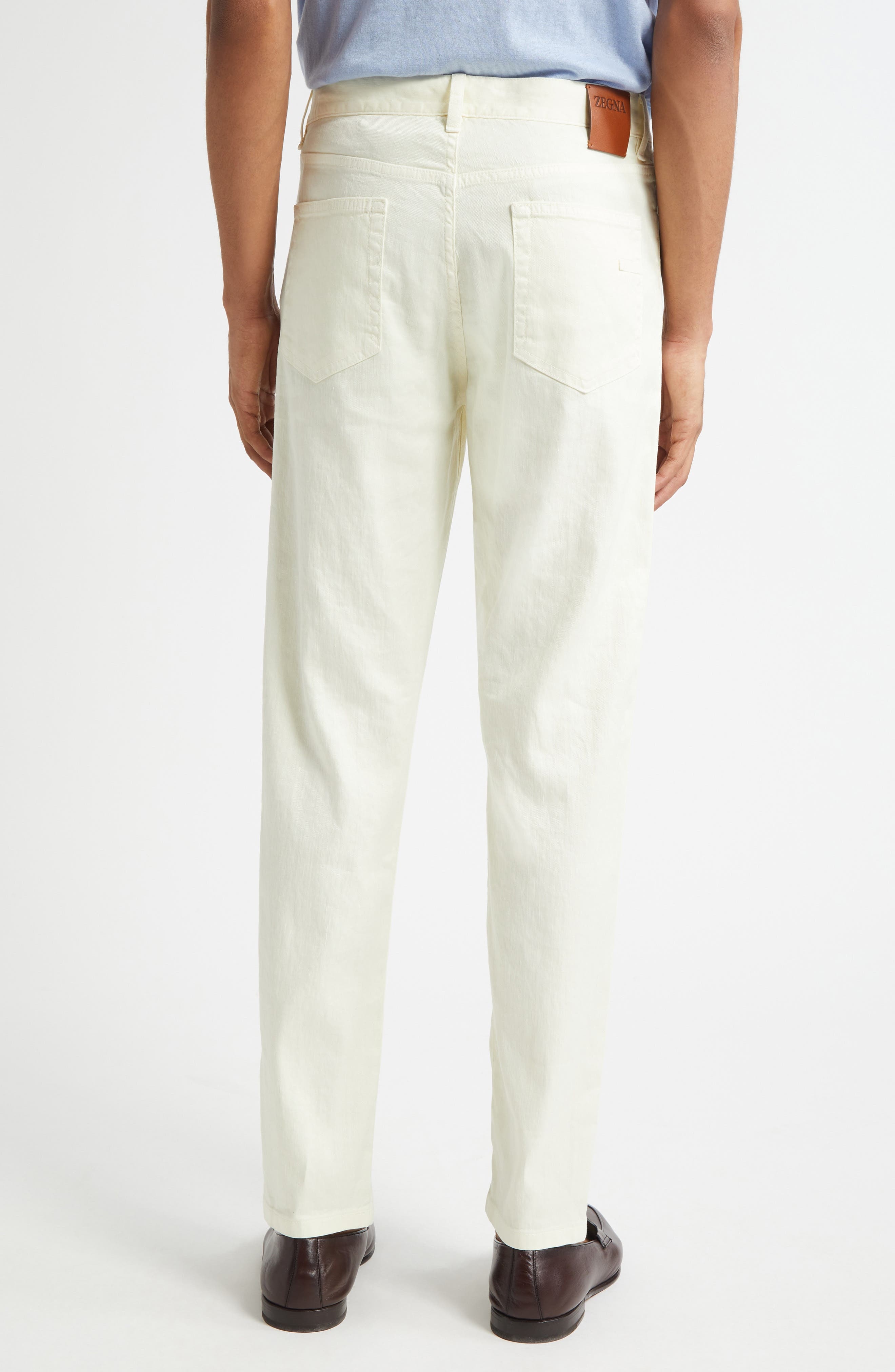 ZEGNA City Fit Stretch Jeans in Light Yellow Solid at Nordstrom - 2
