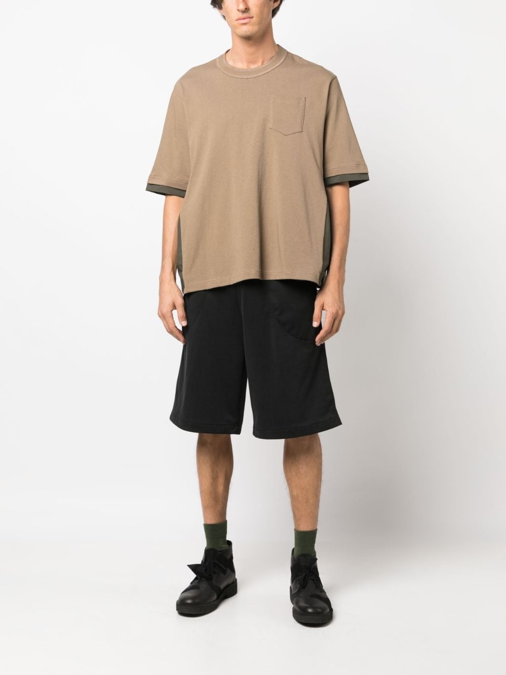 colour-block cotton T-shirt - 2