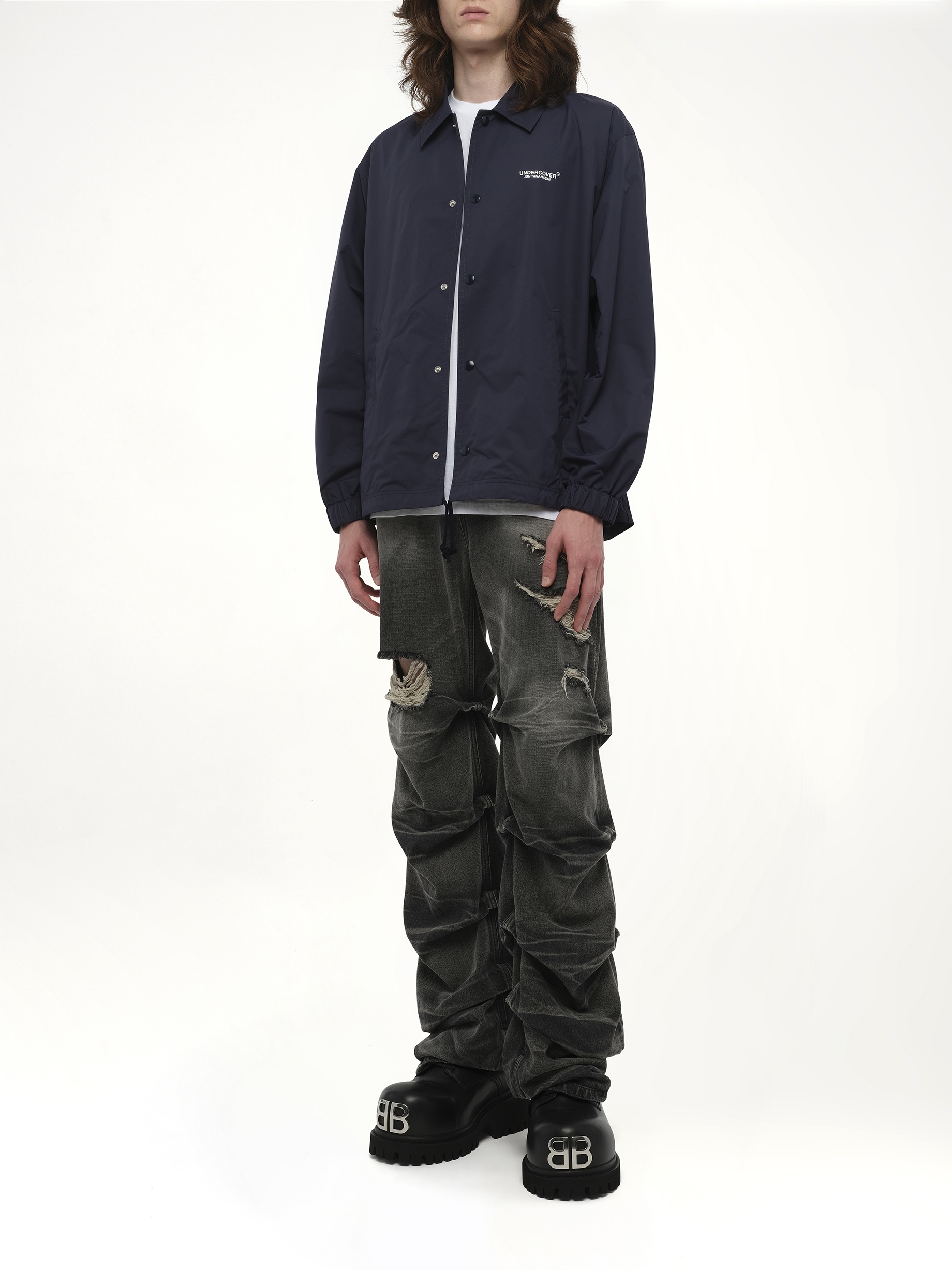 Undercover Coach Jacket in Navy - 4
