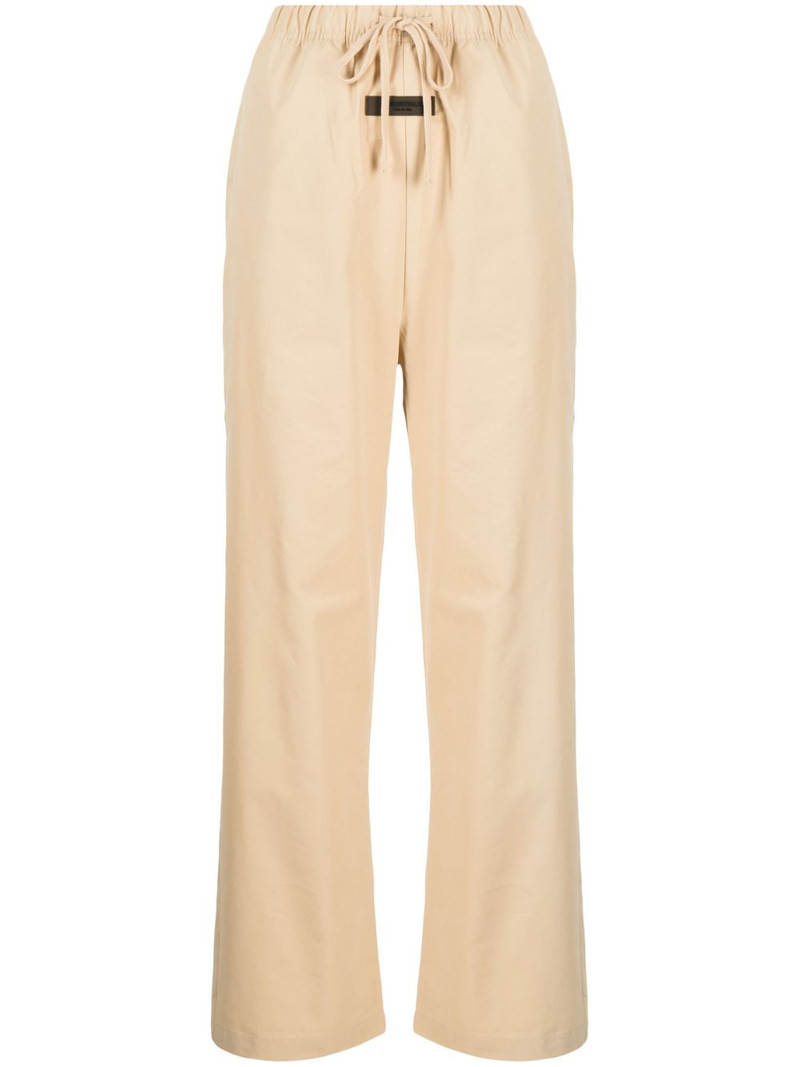 logo-patch drawstring-waistband trousers 1