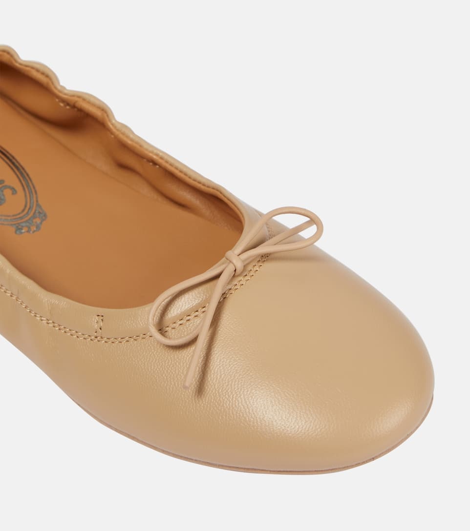 Bubble leather ballet flats - 6