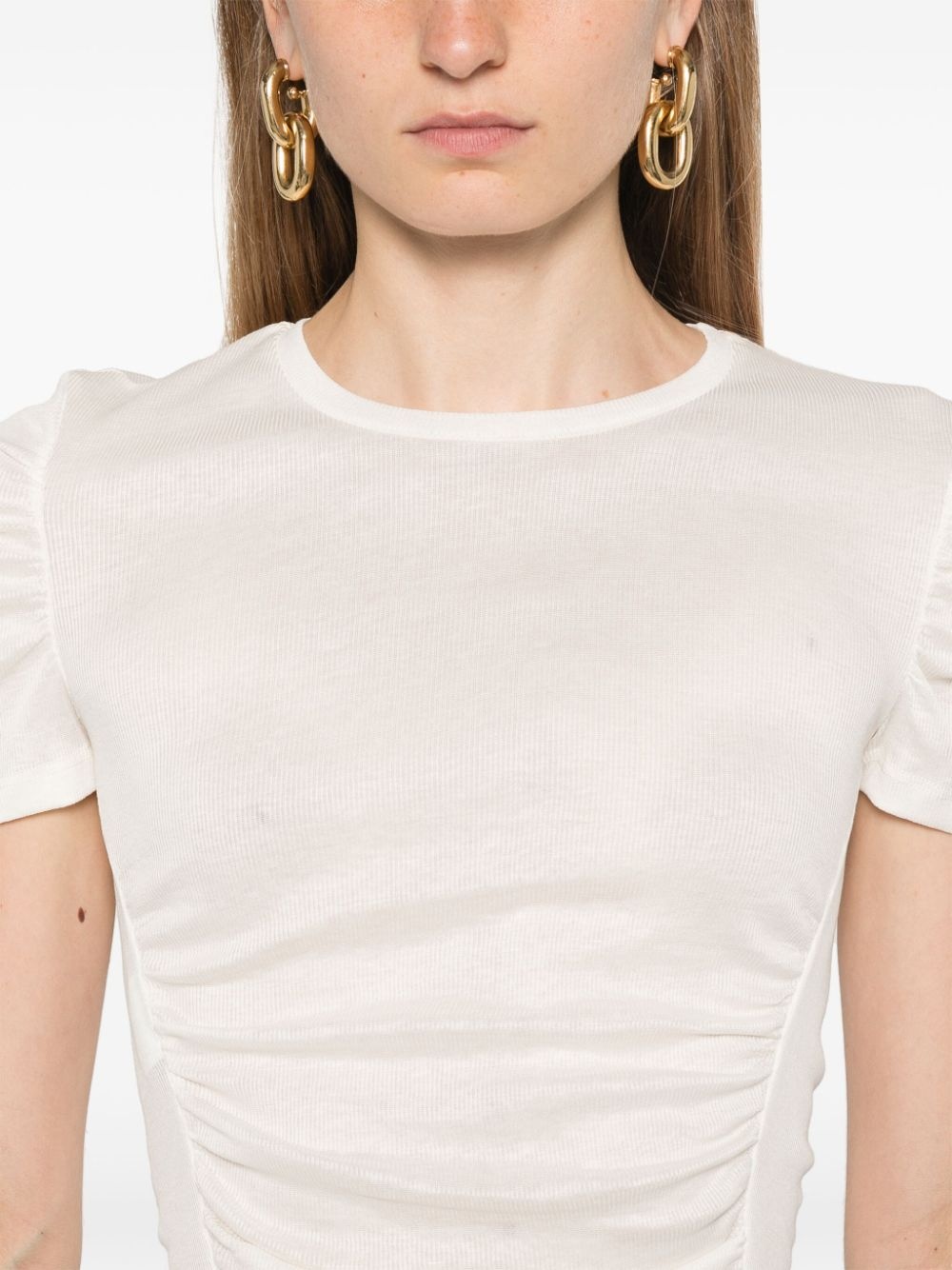 ruched-detailing T-shirt - 5