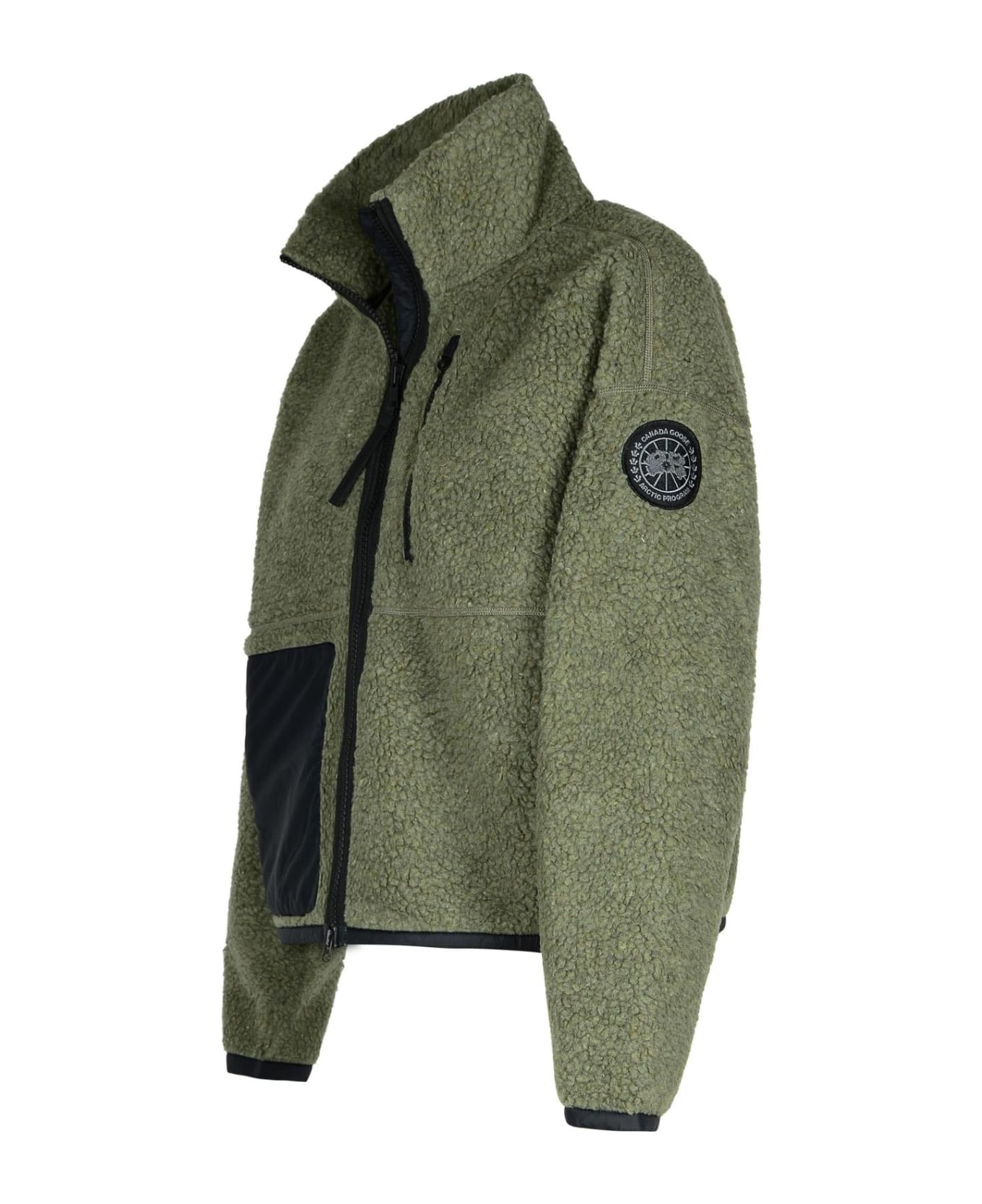 'simcoe' Green Wool Blend Fleece - 2