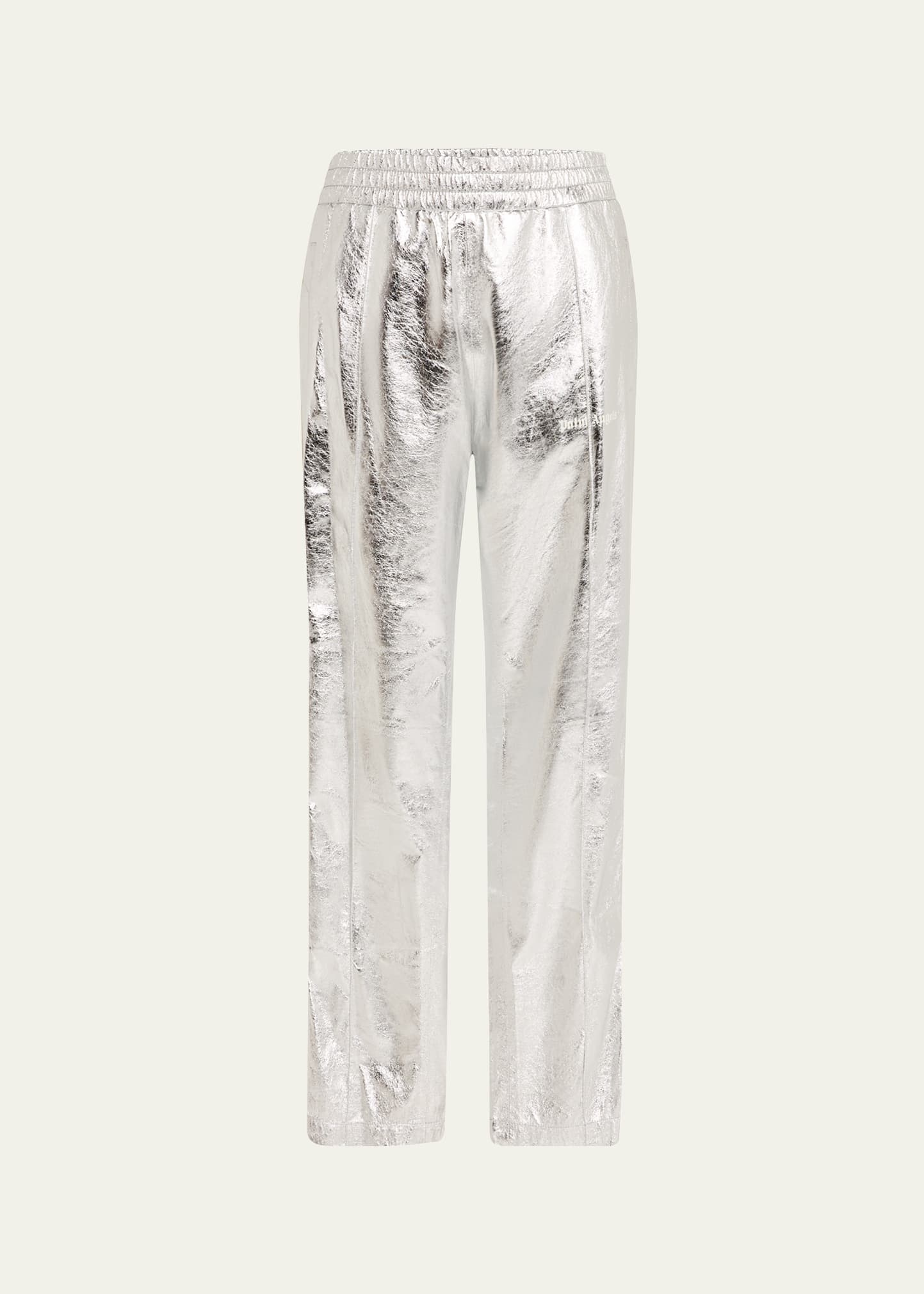 Men's Metallic Leather Track Pants - 1