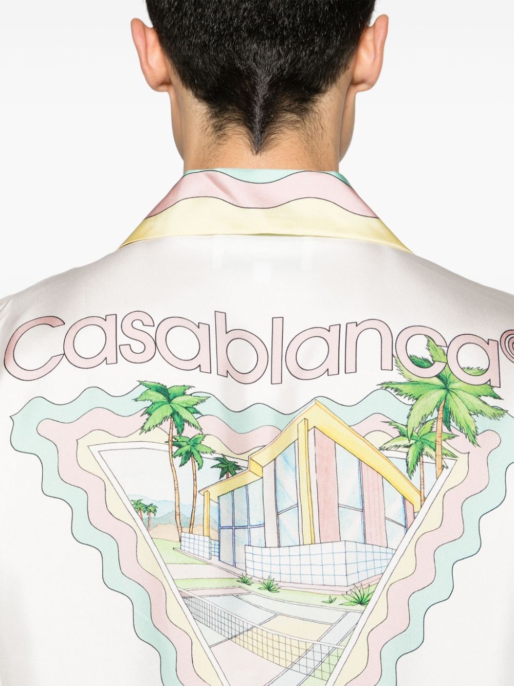 cuban-collar silk shirt - 5