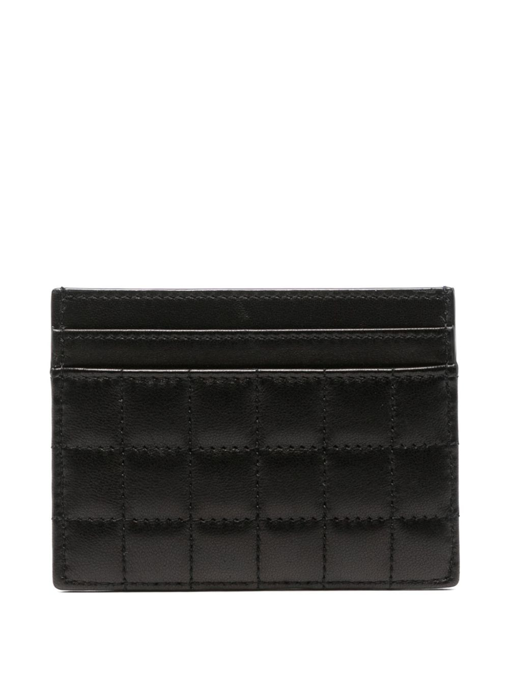 logo-plaque quilted card holder - 2