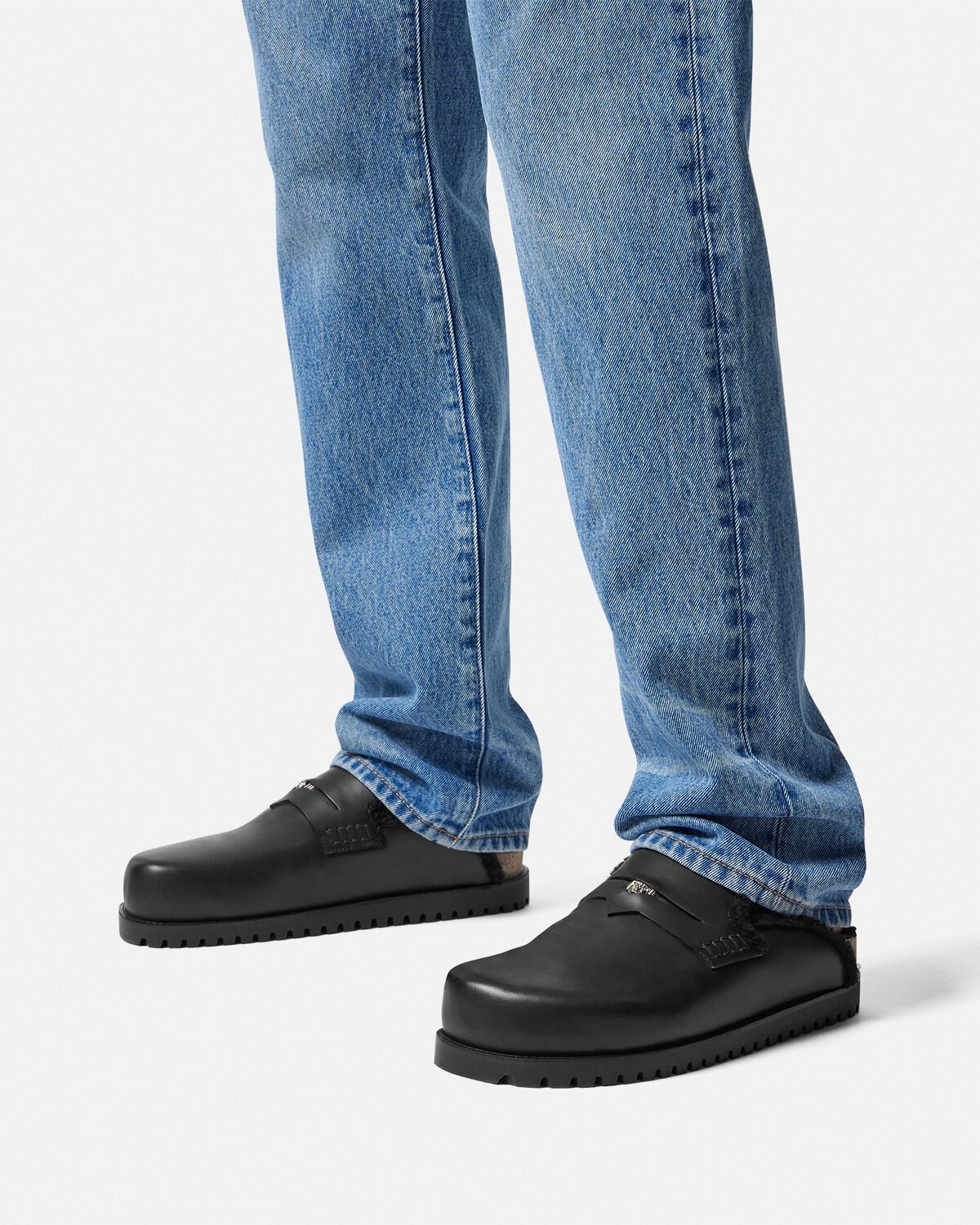 Shearling Medusa Mules - 3
