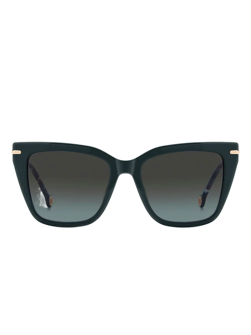 square-frame patterned-arms sunglasses - 1