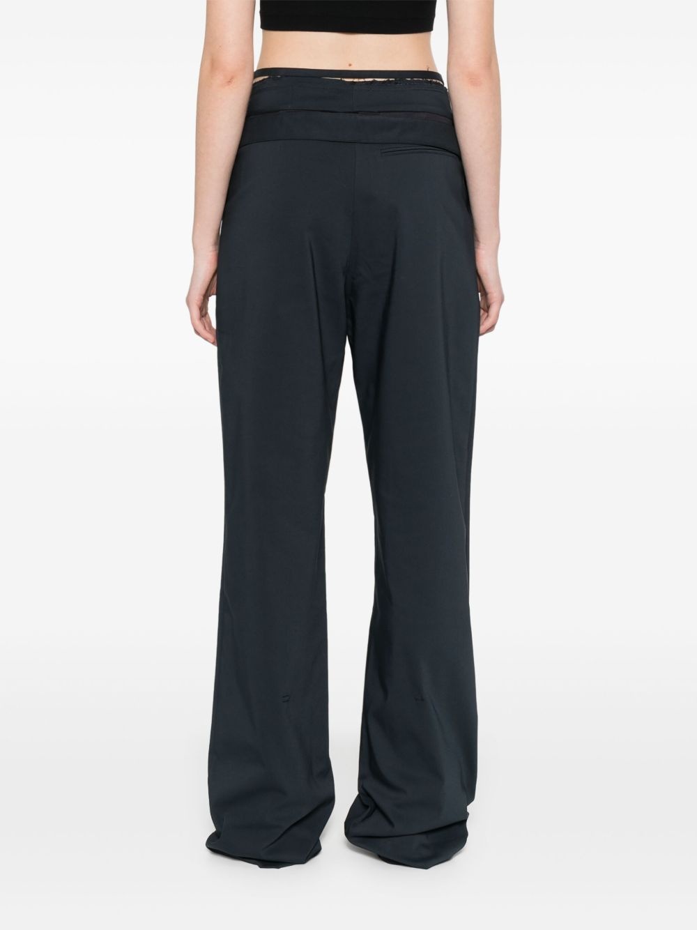 raw cut-waistband trousers - 4