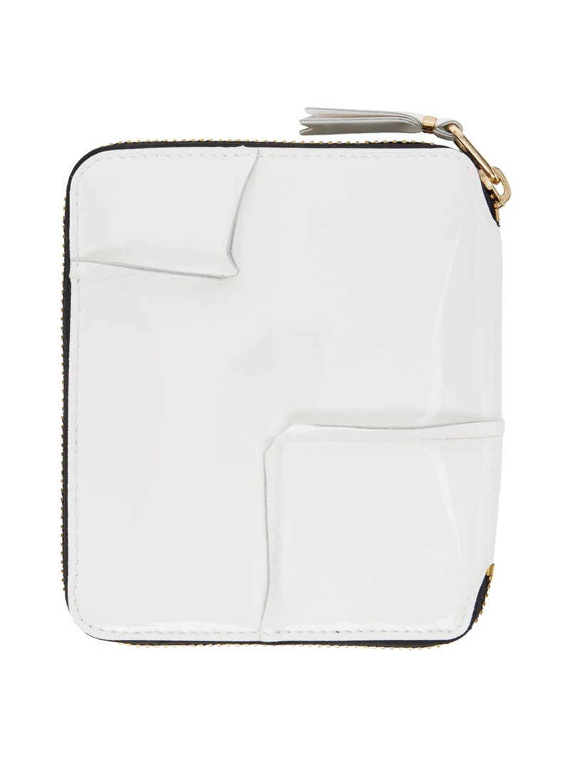 Comme Des Garçons White Reversed Hem Wallet outlook