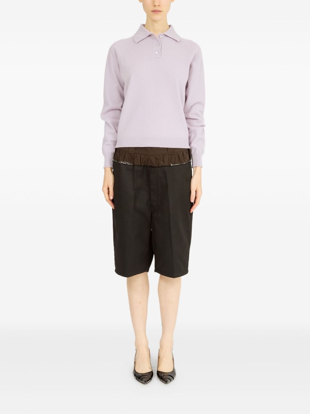 wool polo top - 2