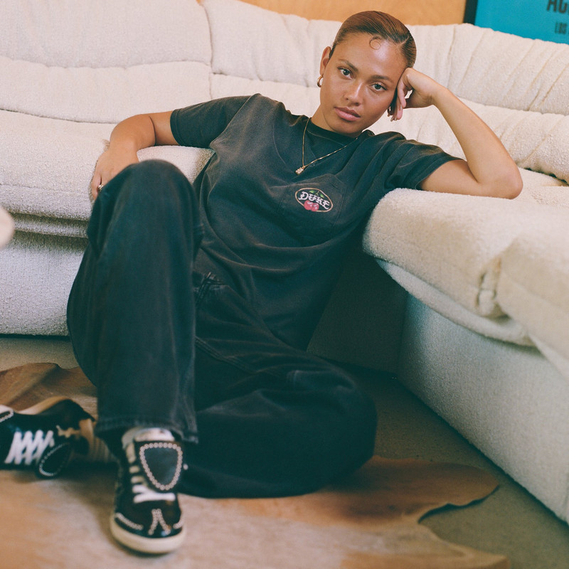 DUKE + DEXTER Duke Ranch Cherry Vintage Black T-Shirt outlook