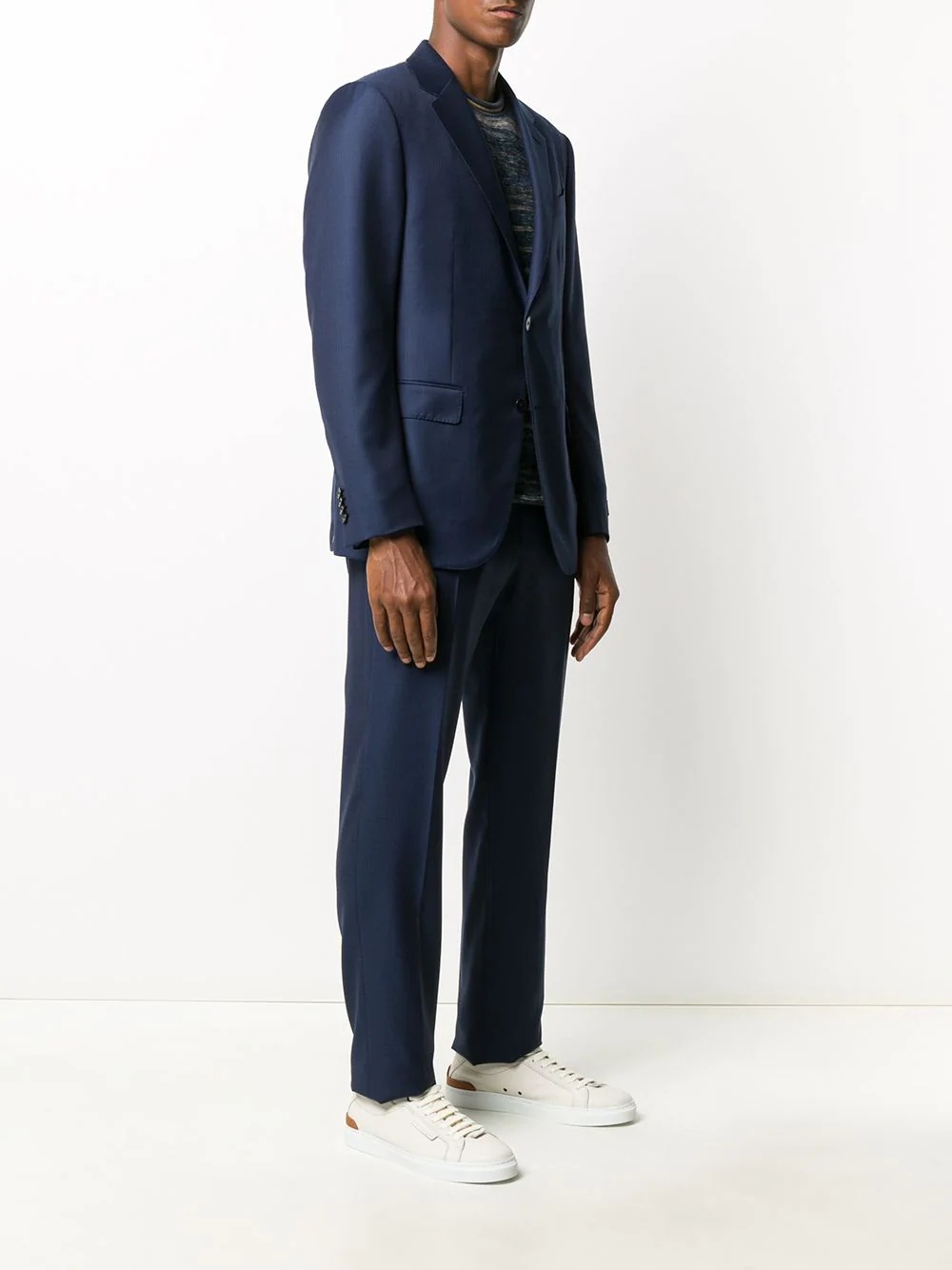 pinstripe two-piece wool suit - 3