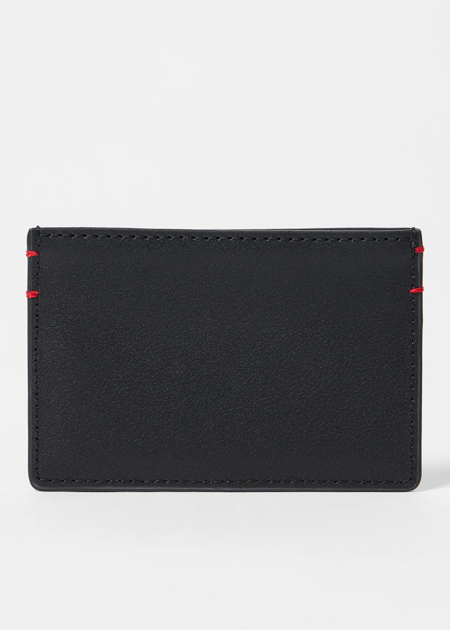 Women's Black Leather Card Holder - 1