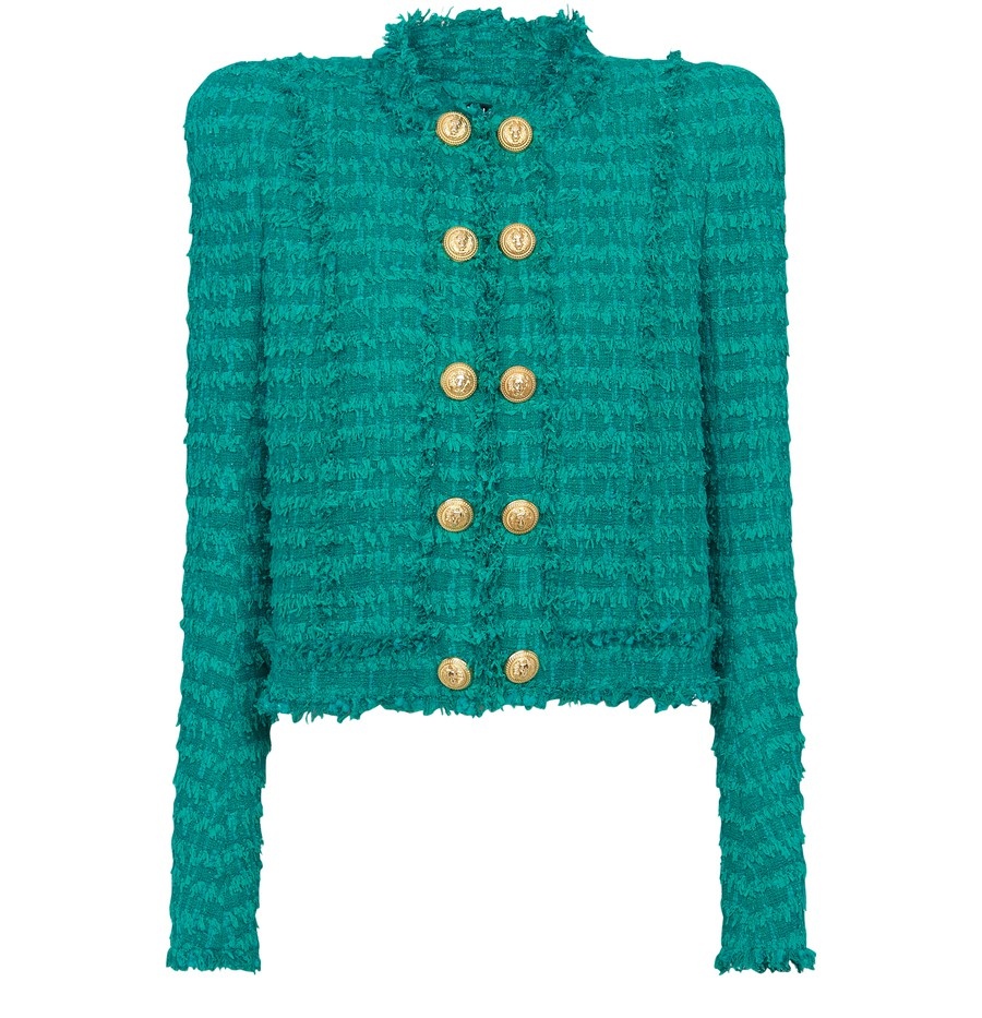 Fringed tweed jacket - 1