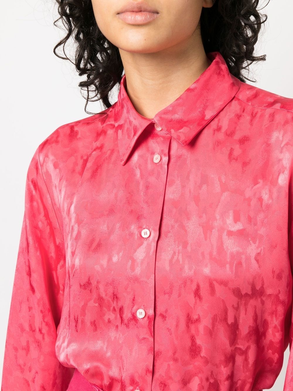 long-sleeve satin shirt - 5