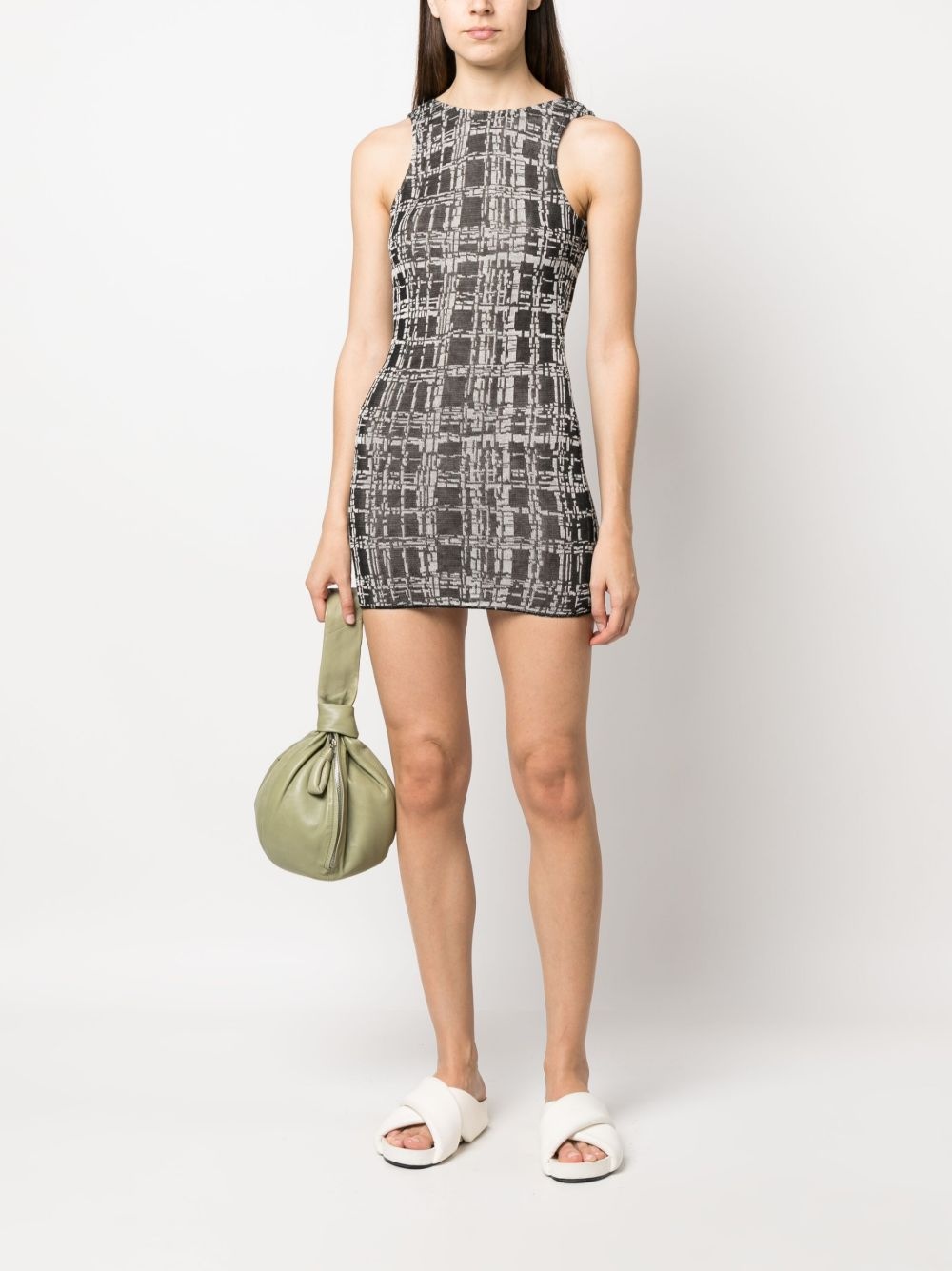 sleeveless knitted minidress - 2