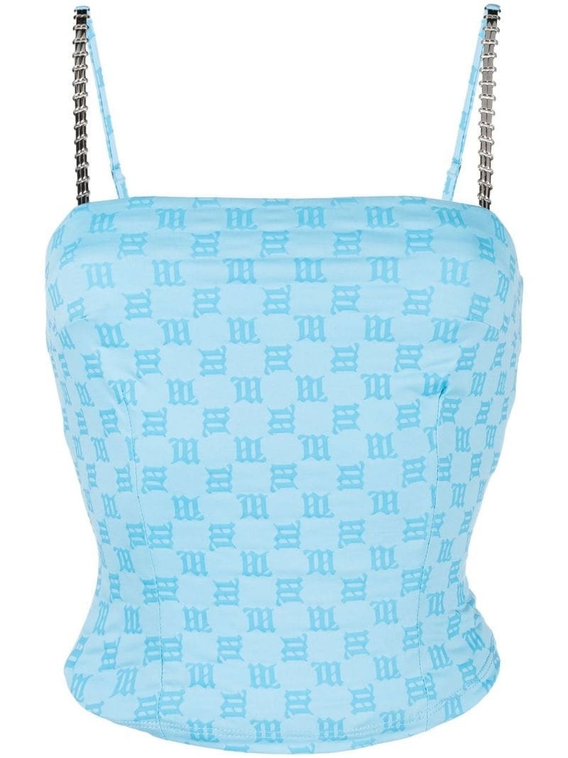 monogram-pattern top - 1