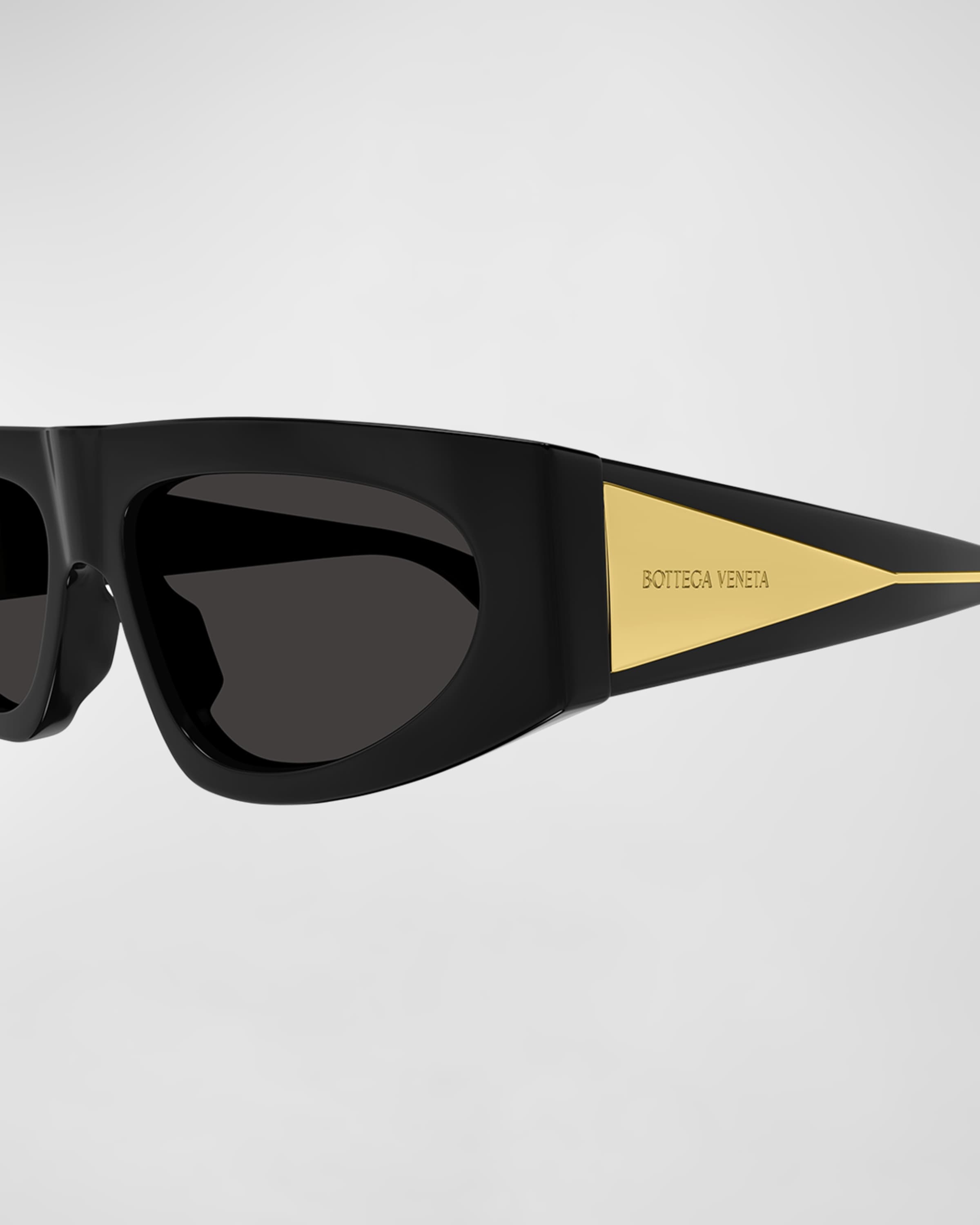 Engraved Logo Acetate Rectangle Sunglasses - 2