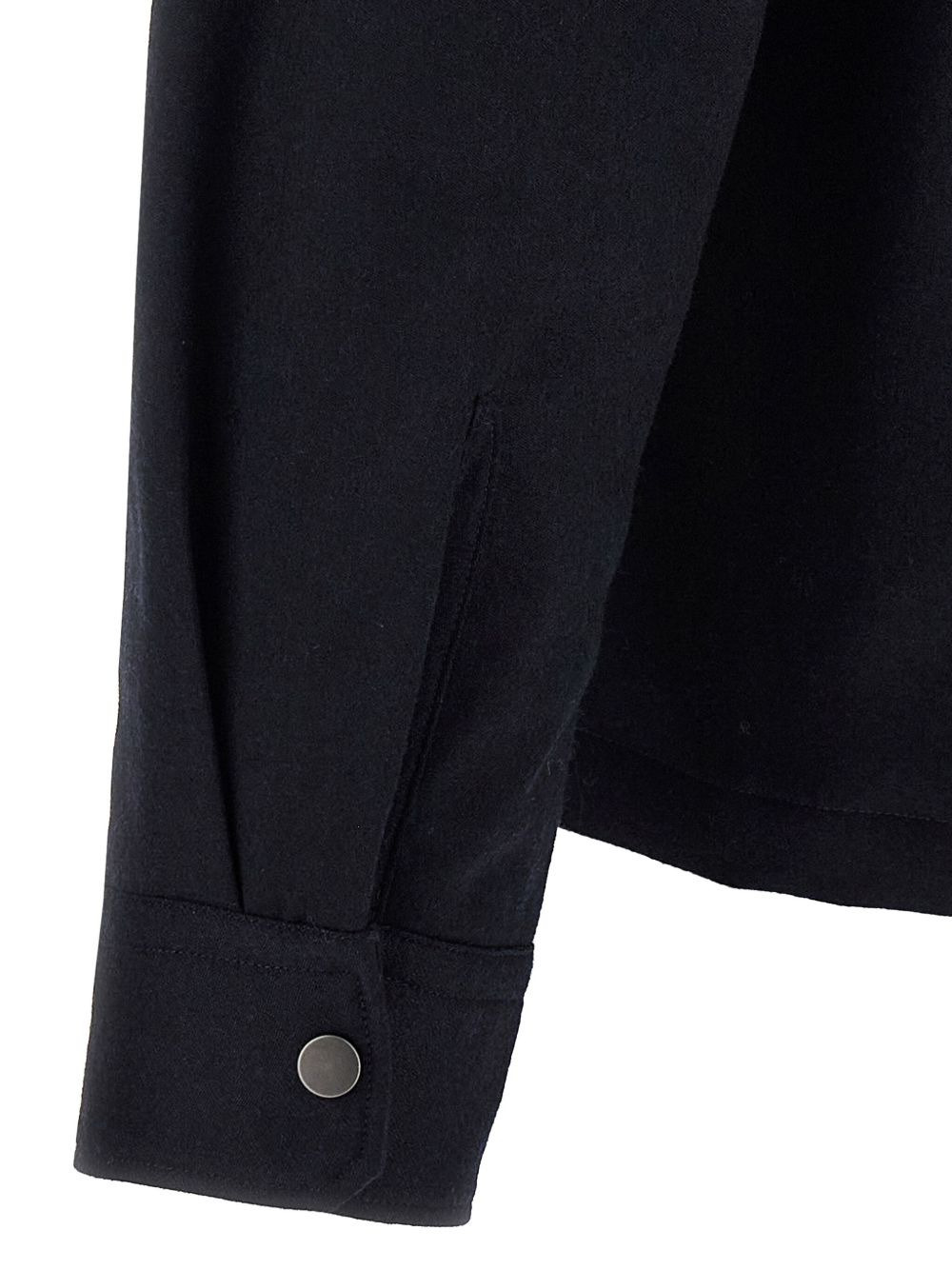 zip-pocket wool shirt - 3