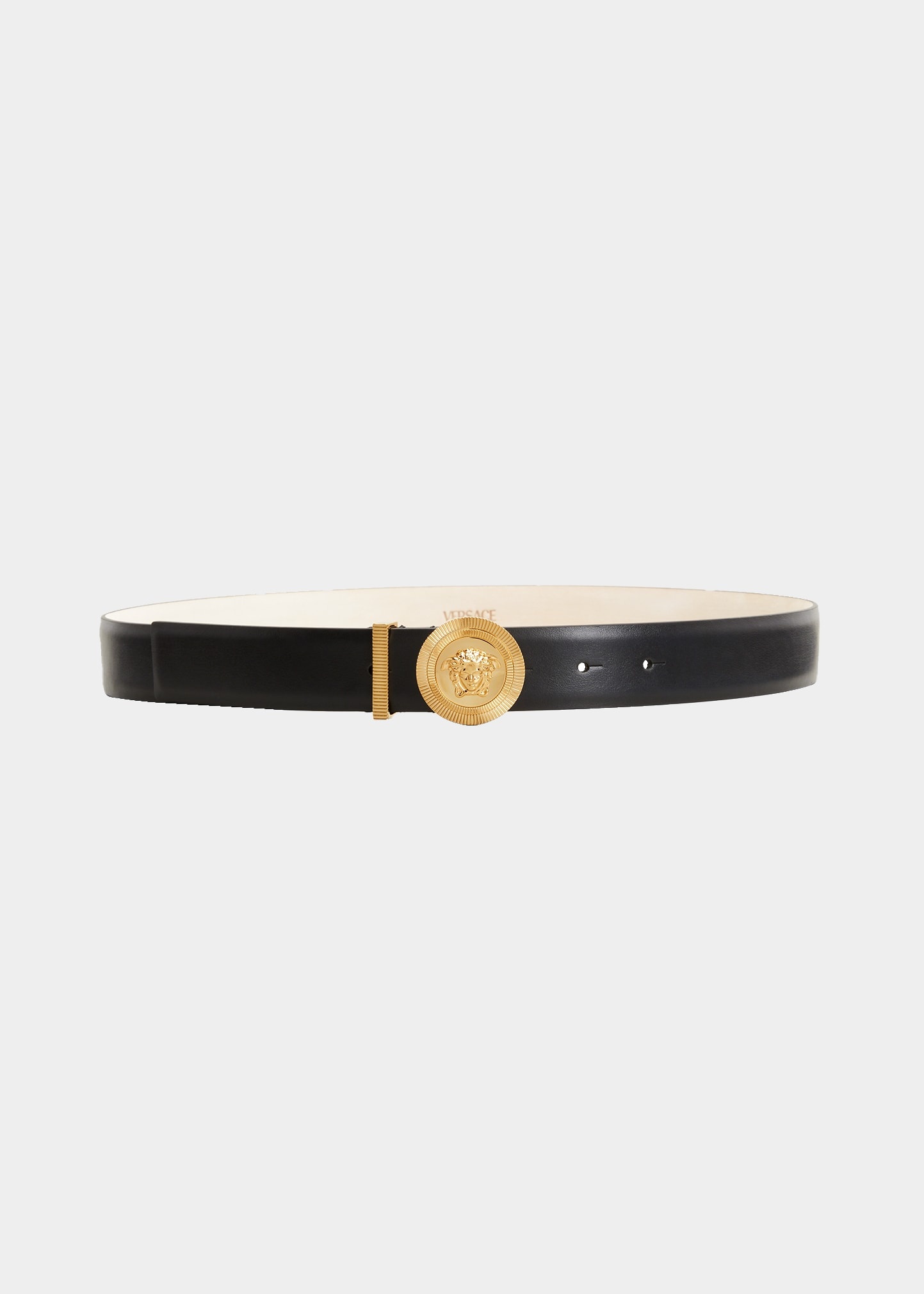 Medusa Coin Leather Belt - 1