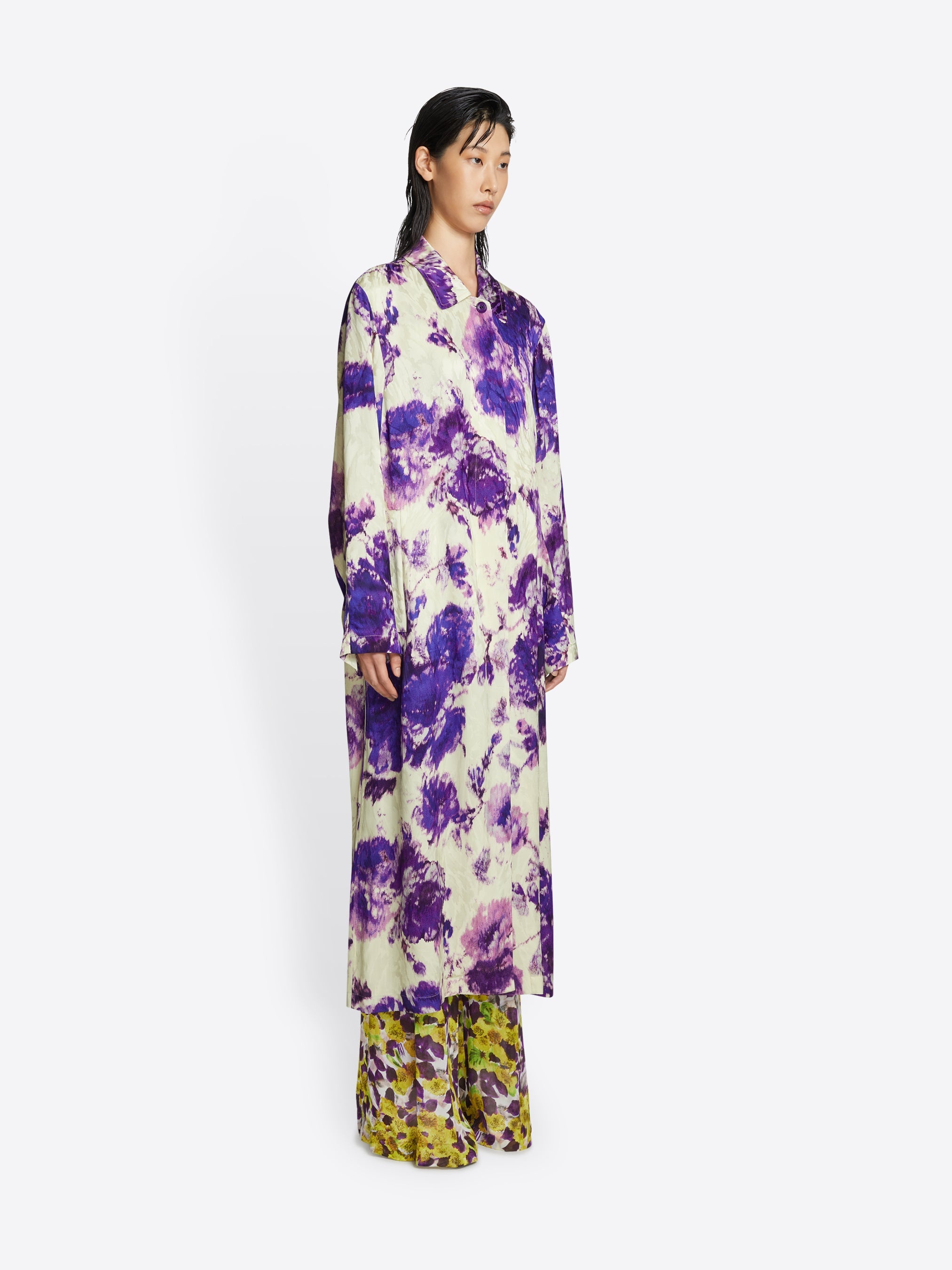 BELTED FLORAL COAT - 3