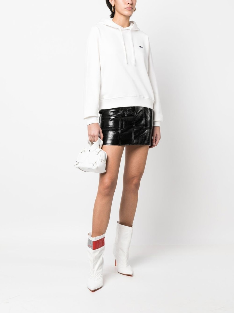Diesel logo-patch drawstring hoodie outlook